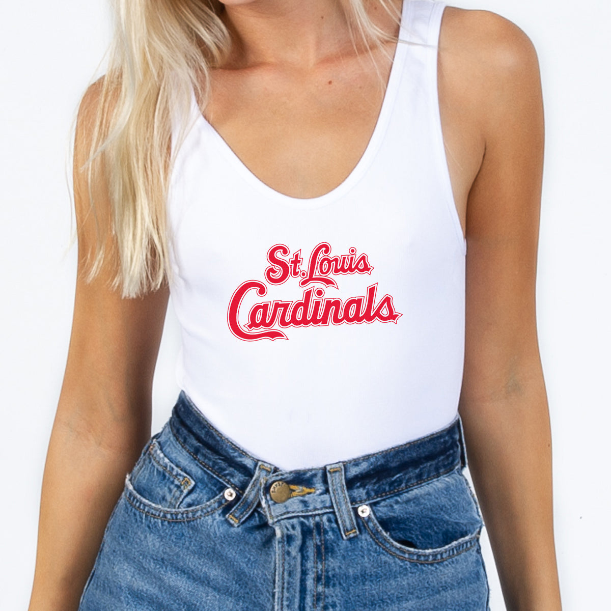 St. Louis Cardinals Team Spirit White Ribbed Bodysuit