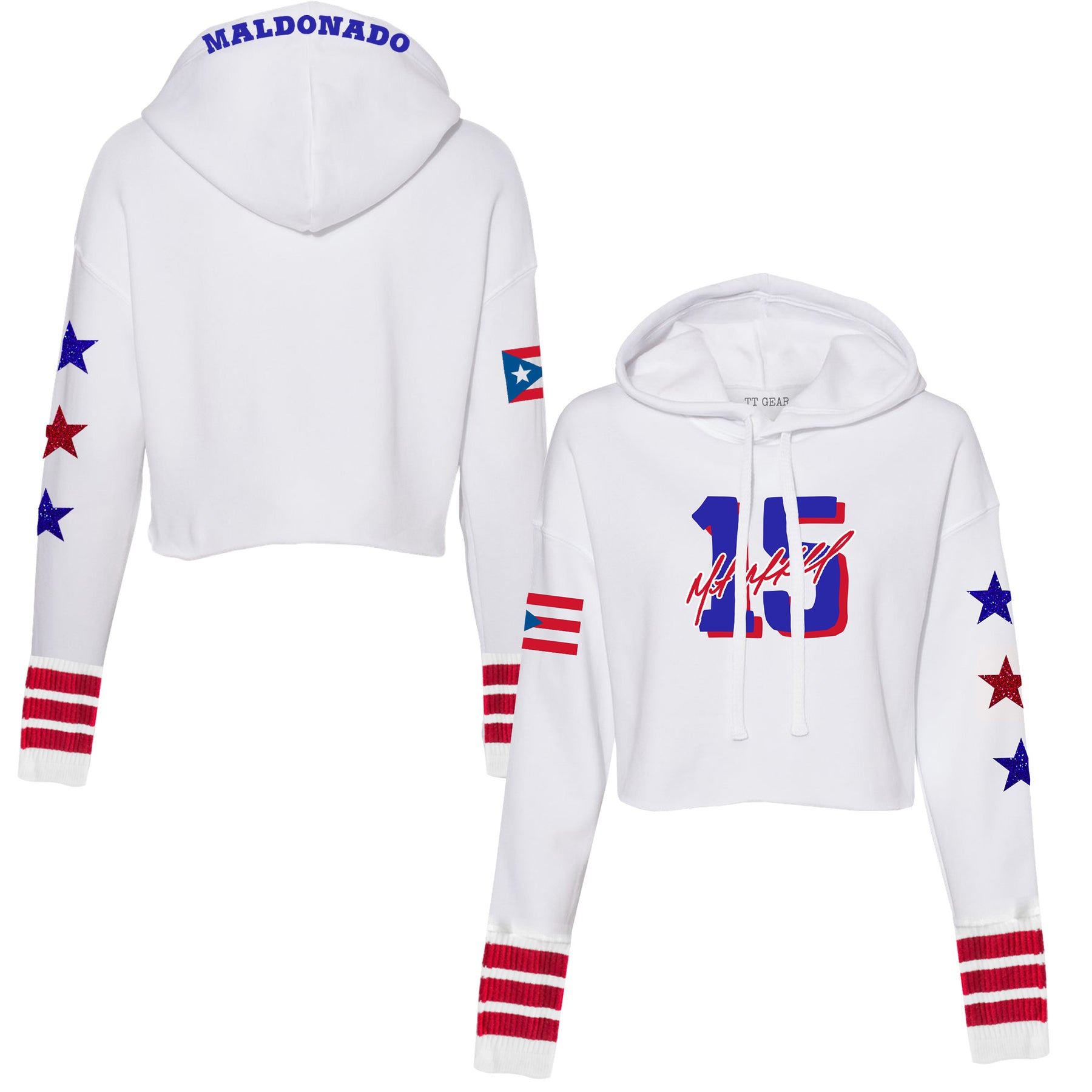 VIP International Baseball Tournament Name & Number Vinyl Cropped Emily Hoodie w/ Cuffs