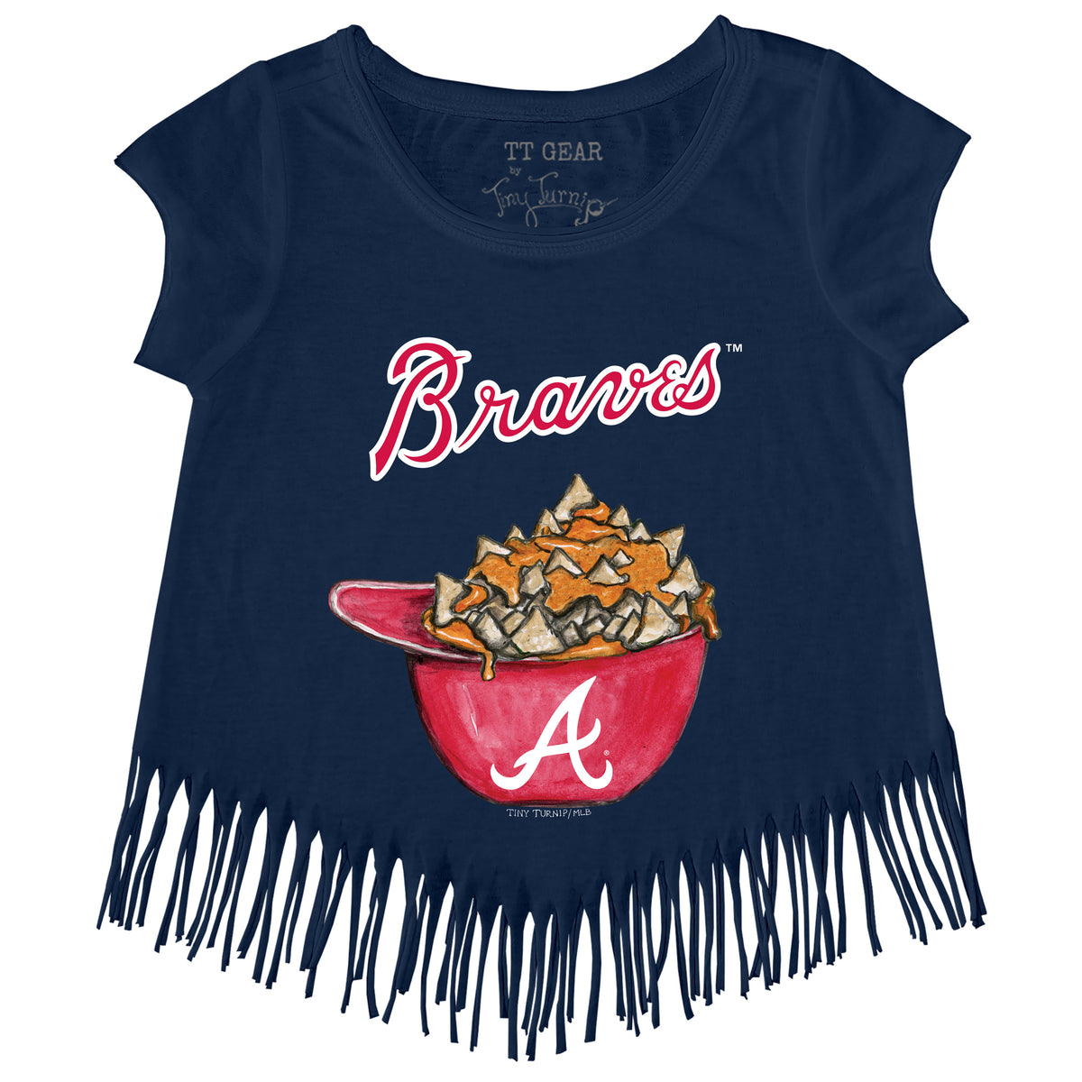 Atlanta Braves Nacho Helmet Fringe Tee