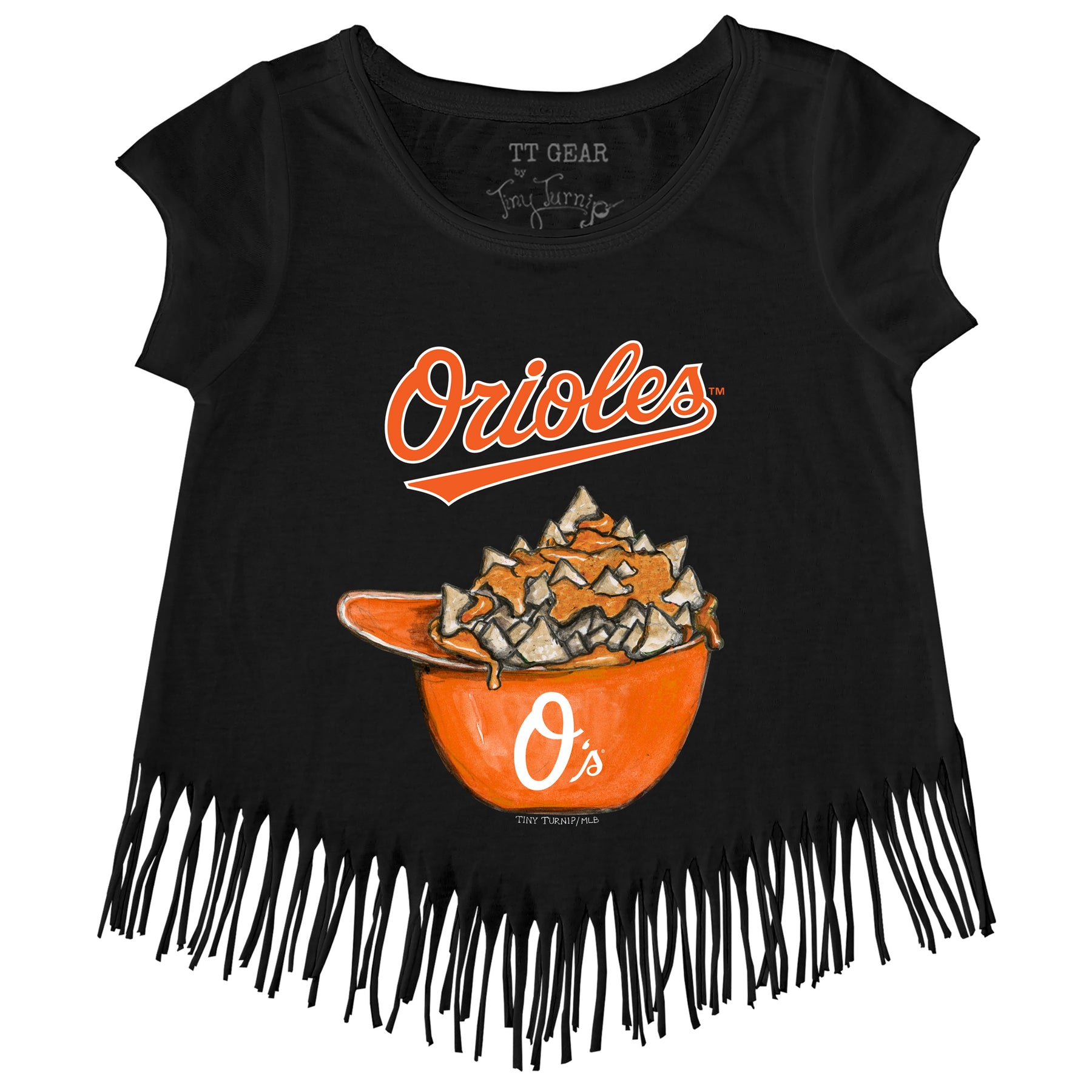 Baltimore Orioles Nacho Helmet Fringe Tee