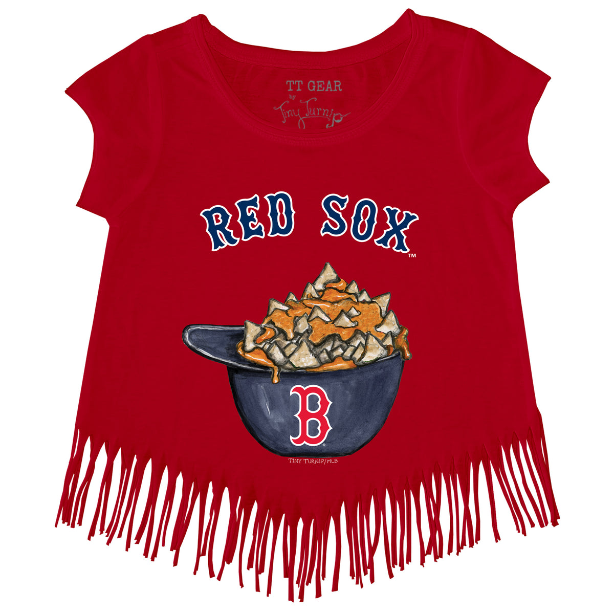 Boston Red Sox Nacho Helmet Fringe Tee