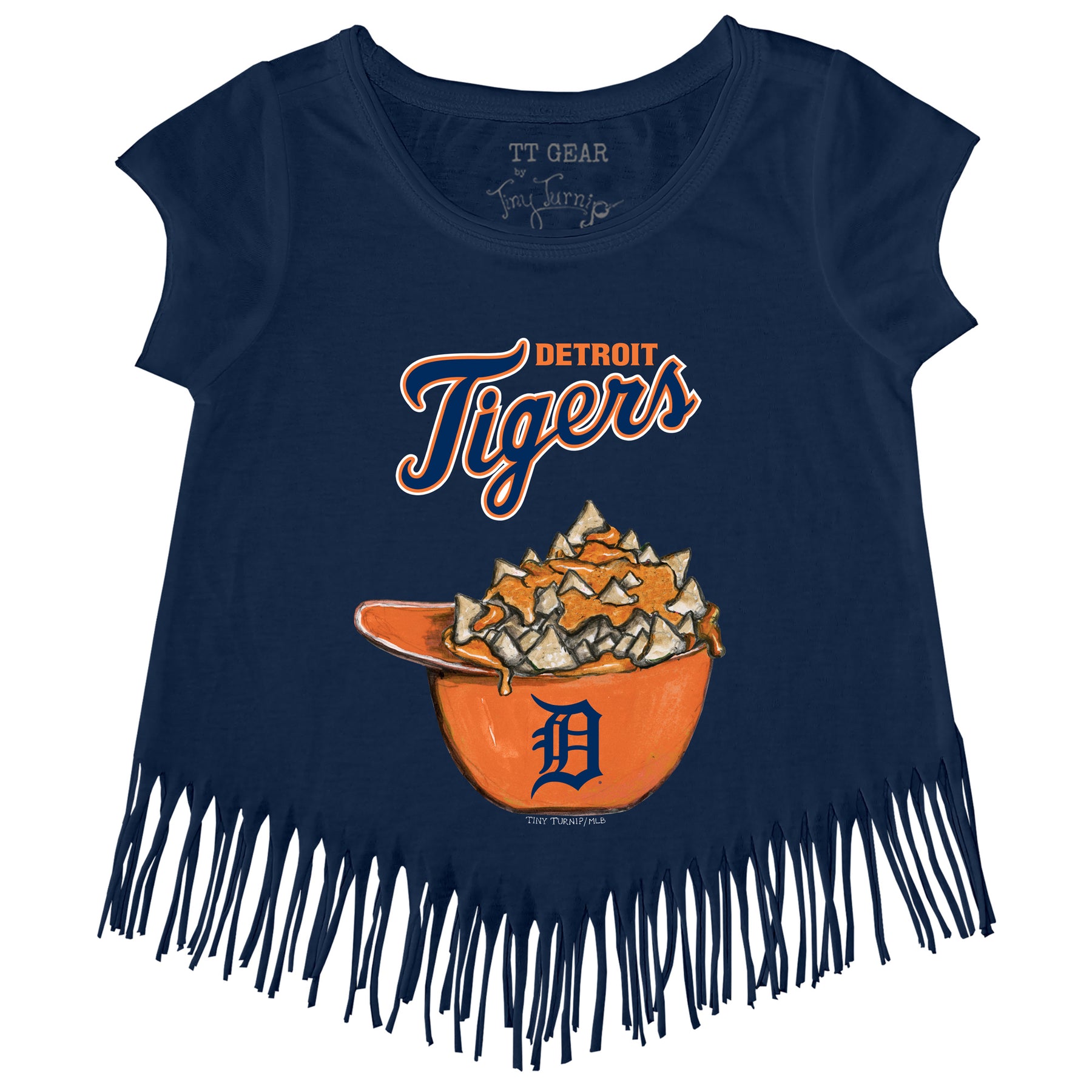 Detroit Tigers Nacho Helmet Fringe Tee