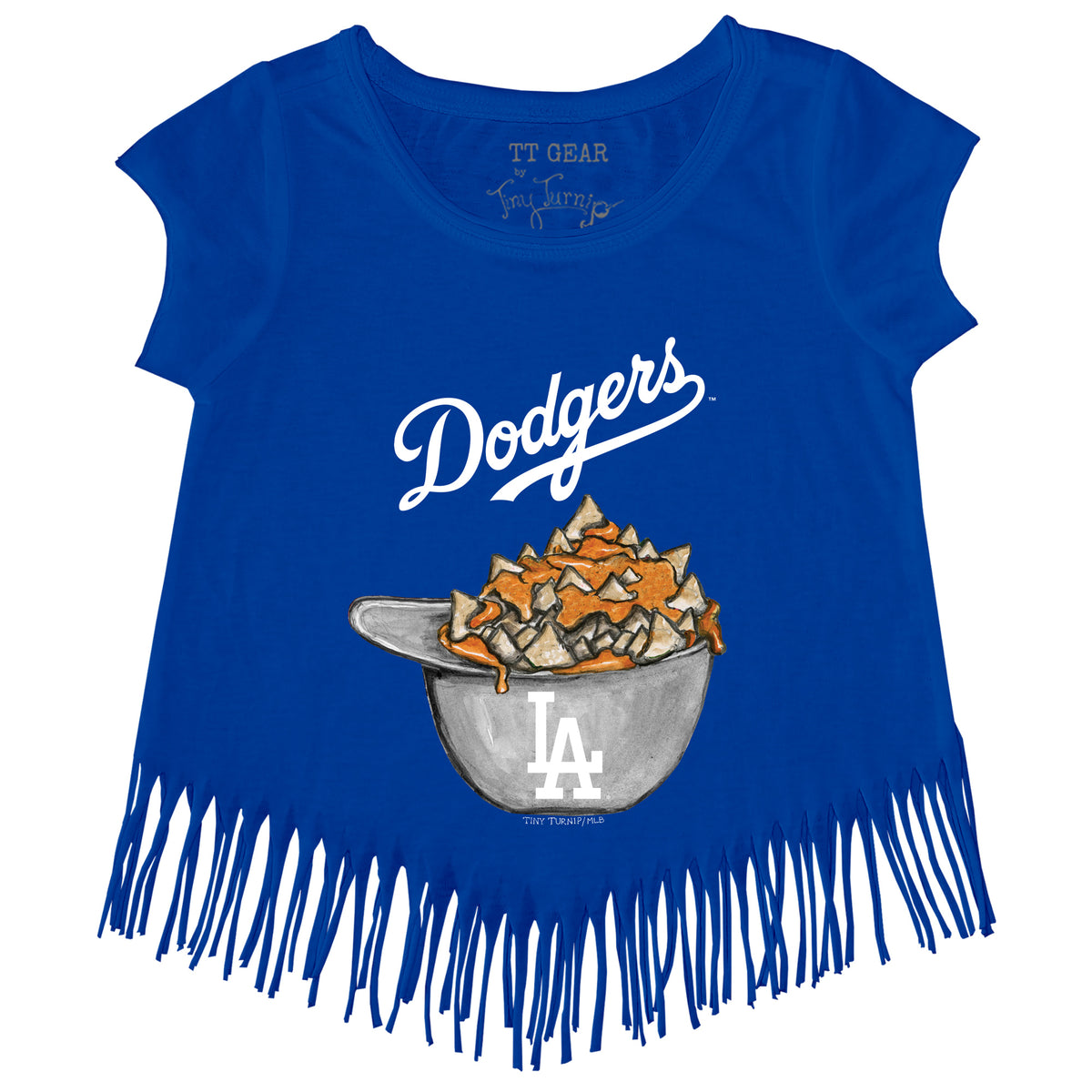 Los Angeles Dodgers Nacho Helmet Fringe Tee