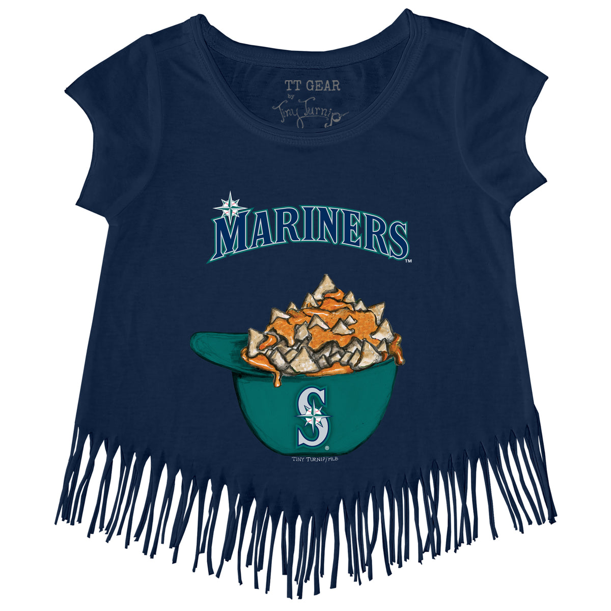 Seattle Mariners Nacho Helmet Fringe Tee