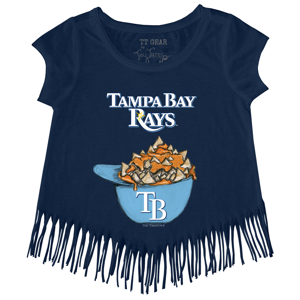 Tampa Bay Rays Nacho Helmet Fringe Tee