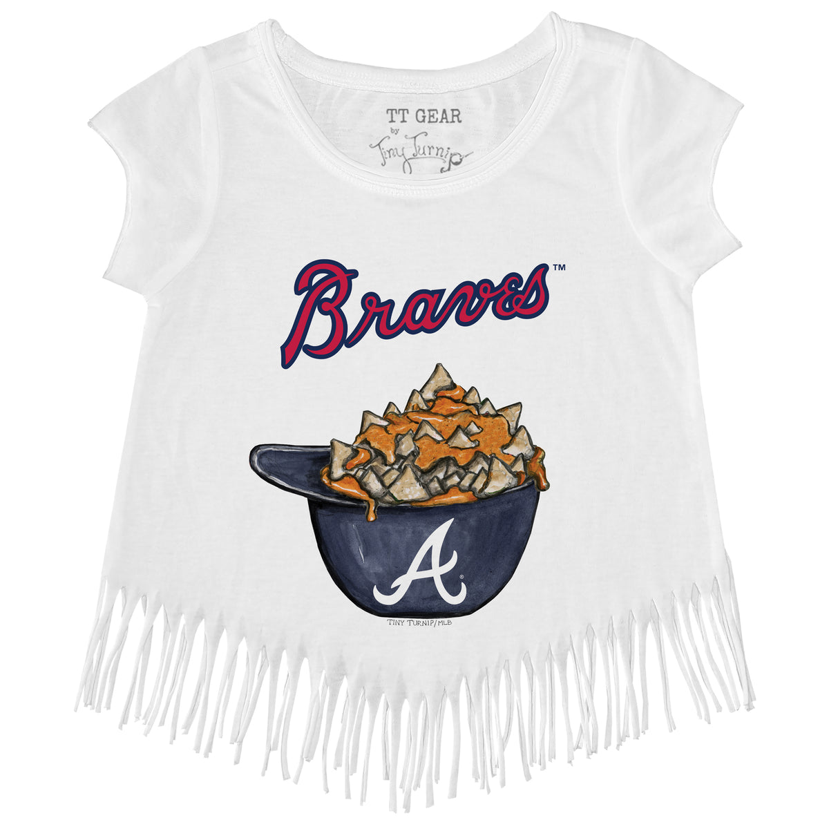 Atlanta Braves Nacho Helmet Fringe Tee