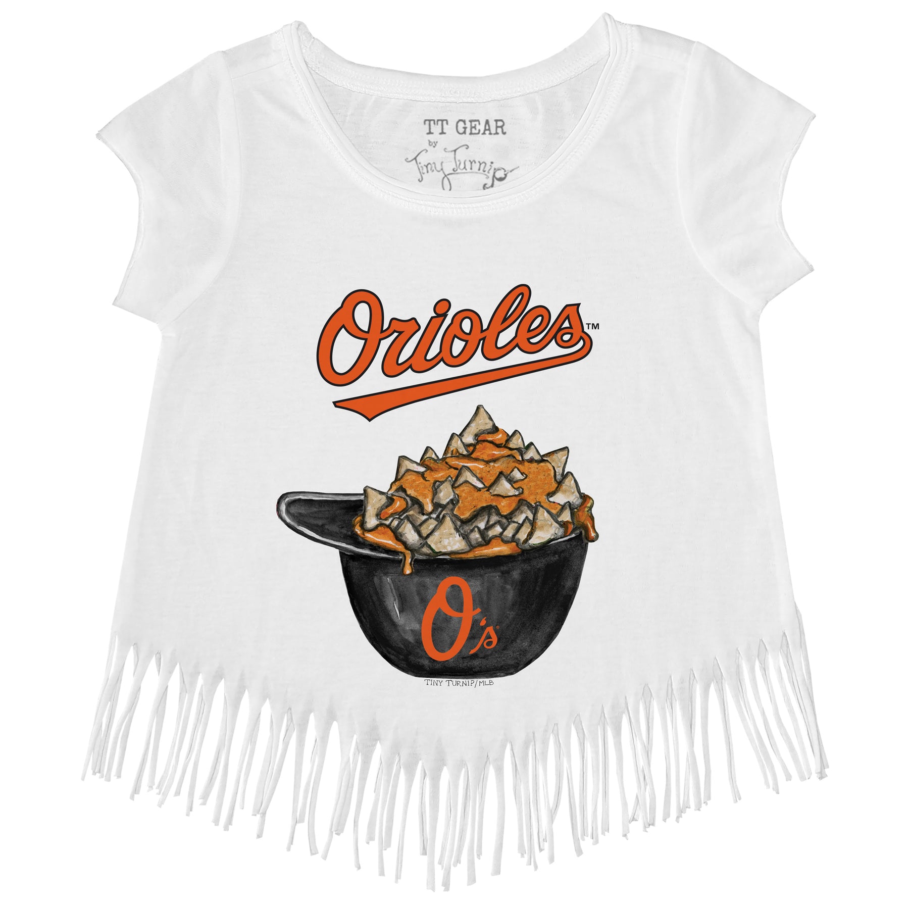 Baltimore Orioles Nacho Helmet Fringe Tee