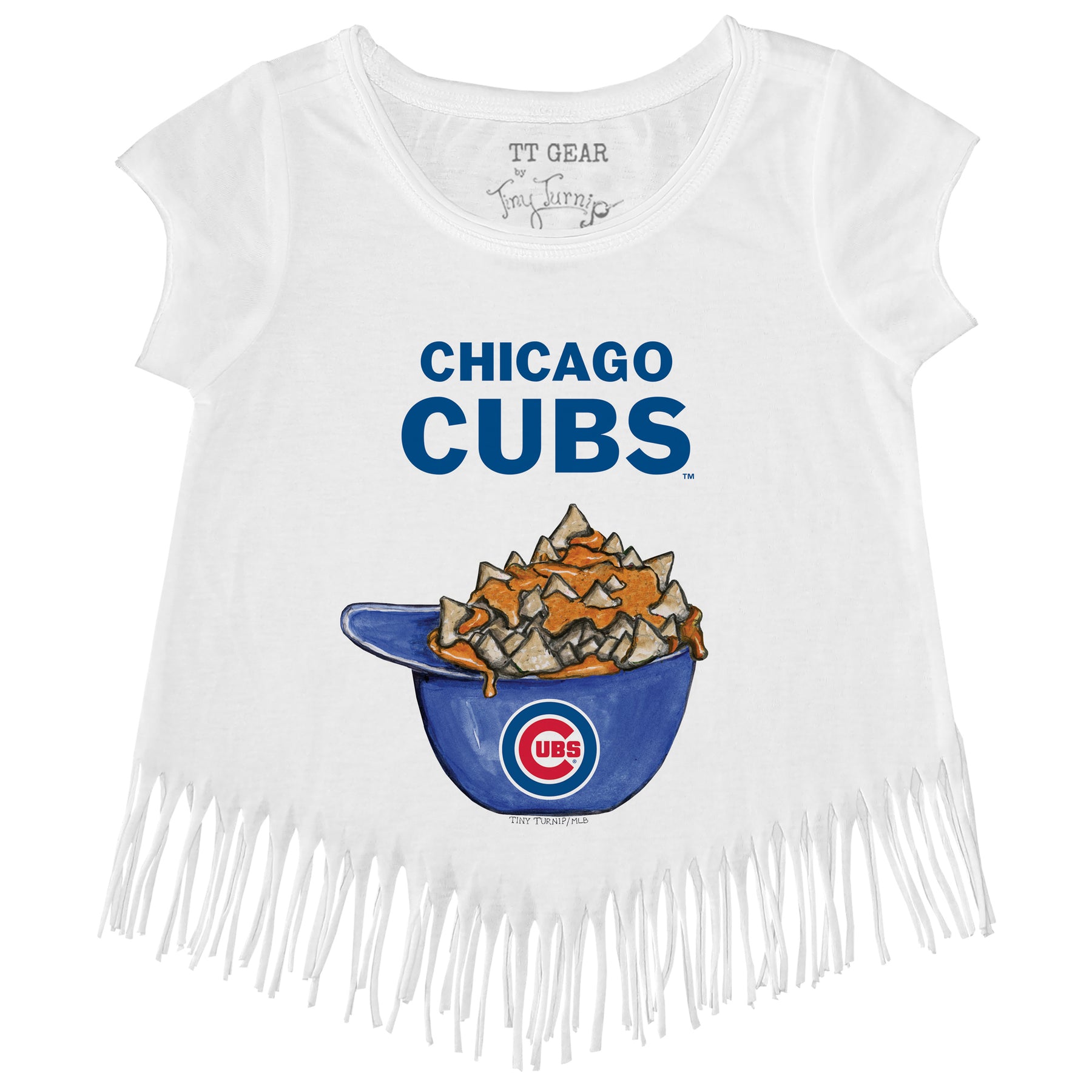 Chicago Cubs Nacho Helmet Fringe Tee
