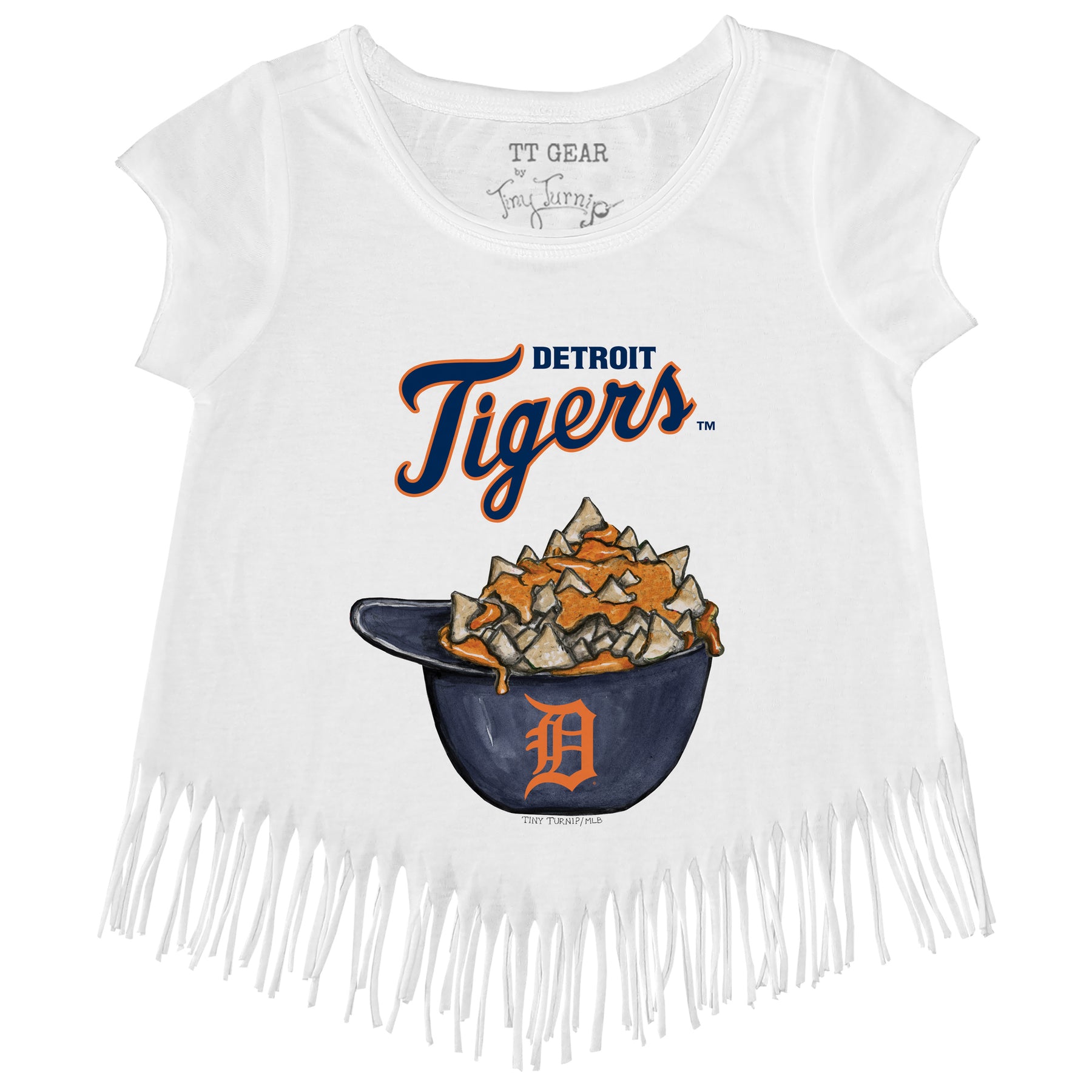 Detroit Tigers Nacho Helmet Fringe Tee