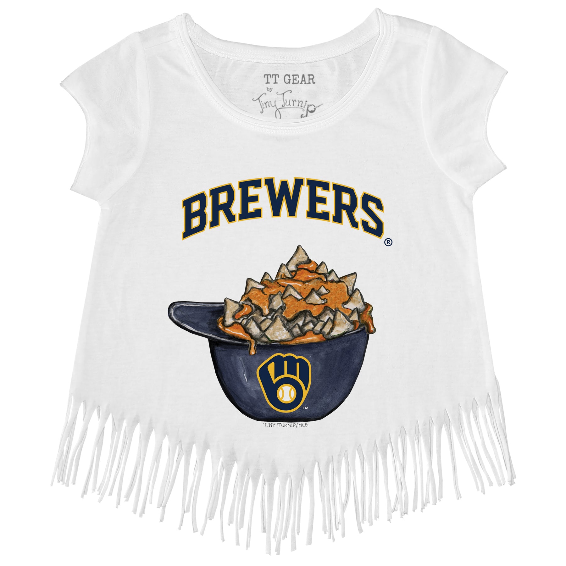 Milwaukee Brewers Nacho Helmet Fringe Tee