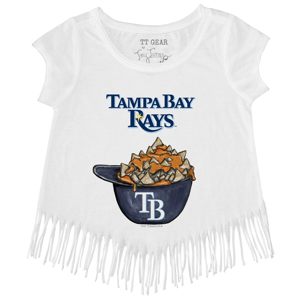 Tampa Bay Rays Nacho Helmet Fringe Tee