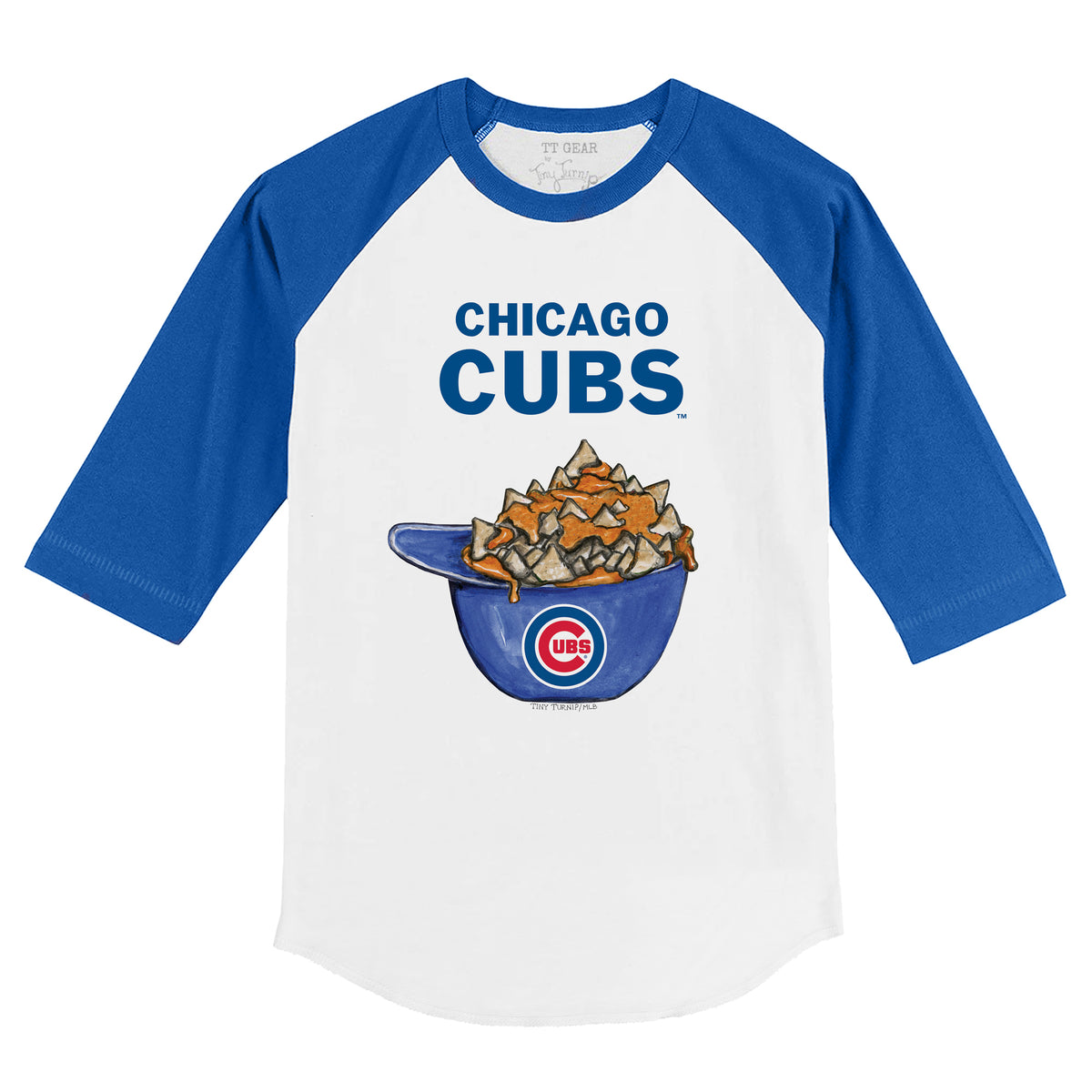 Chicago Cubs Nacho Helmet 3/4 Royal Blue Sleeve Raglan