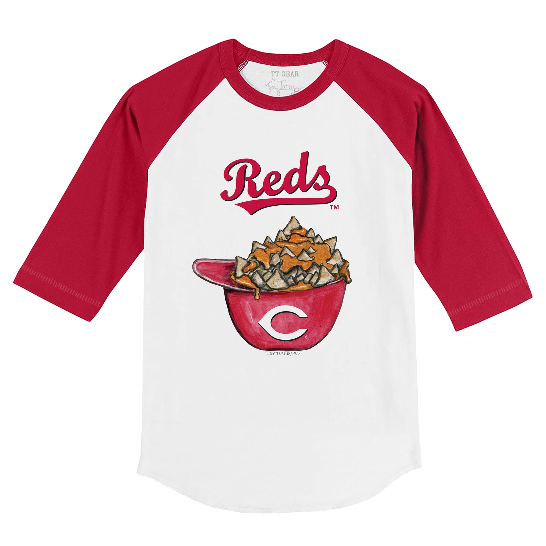 Cincinnati Reds Nacho Helmet 3/4 Red Sleeve Raglan