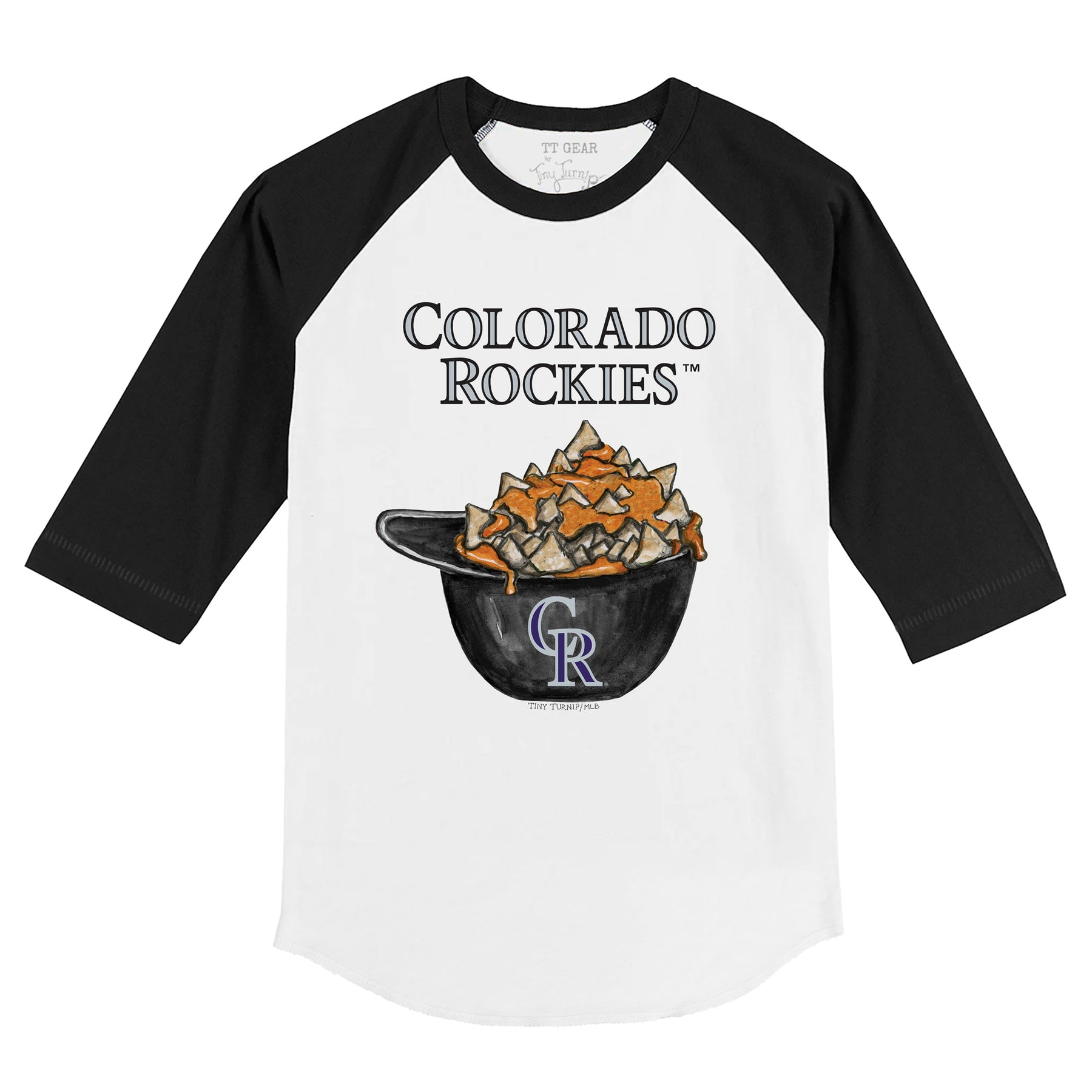 Colorado Rockies Nacho Helmet 3/4 Black Sleeve Raglan