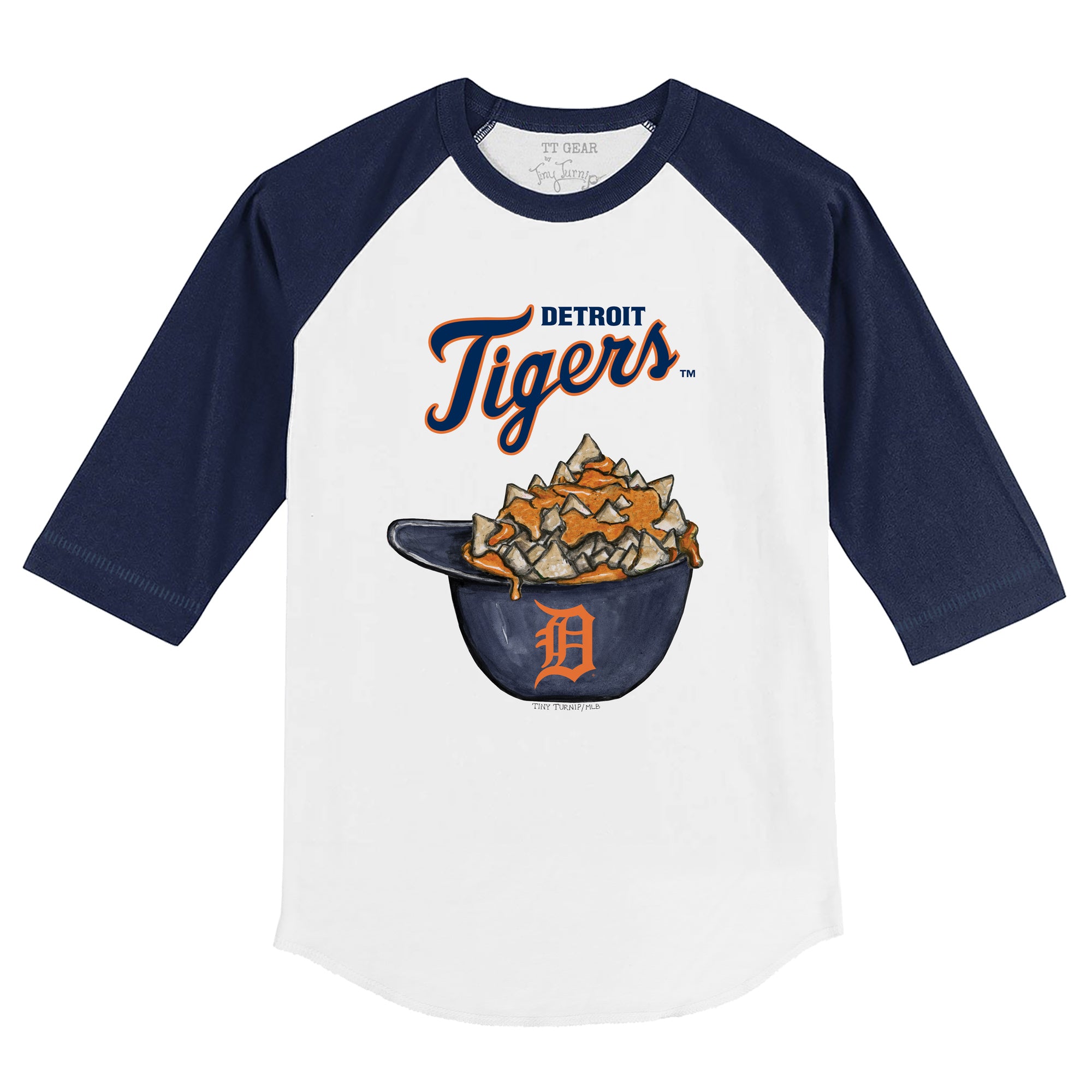 Detroit Tigers Tiny Turnip Women's Slugger 3/4-Sleeve Raglan T-Shirt