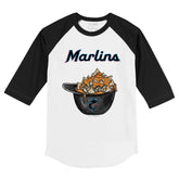 Miami Marlins Nacho Helmet 3/4 Black Sleeve Raglan