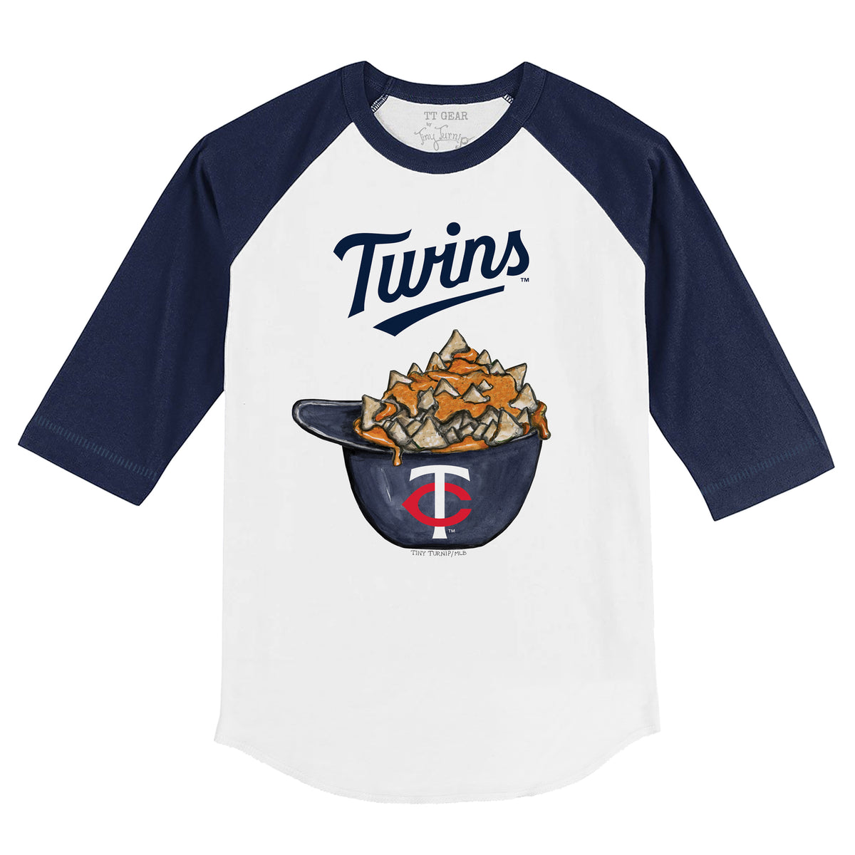 Minnesota Twins Nacho Helmet 3/4 Navy Blue Sleeve Raglan