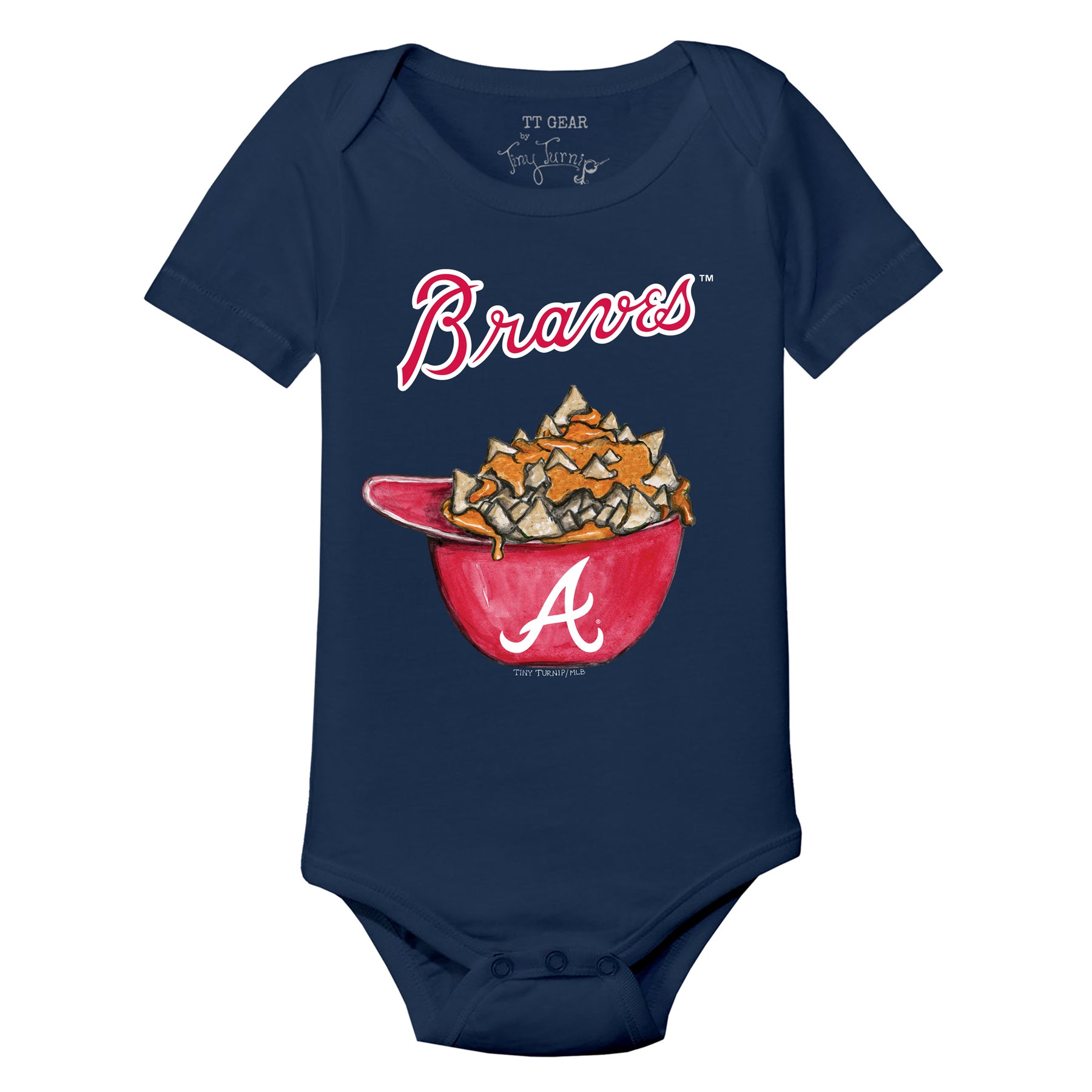 Atlanta Braves Nacho Helmet Short Sleeve Snapper