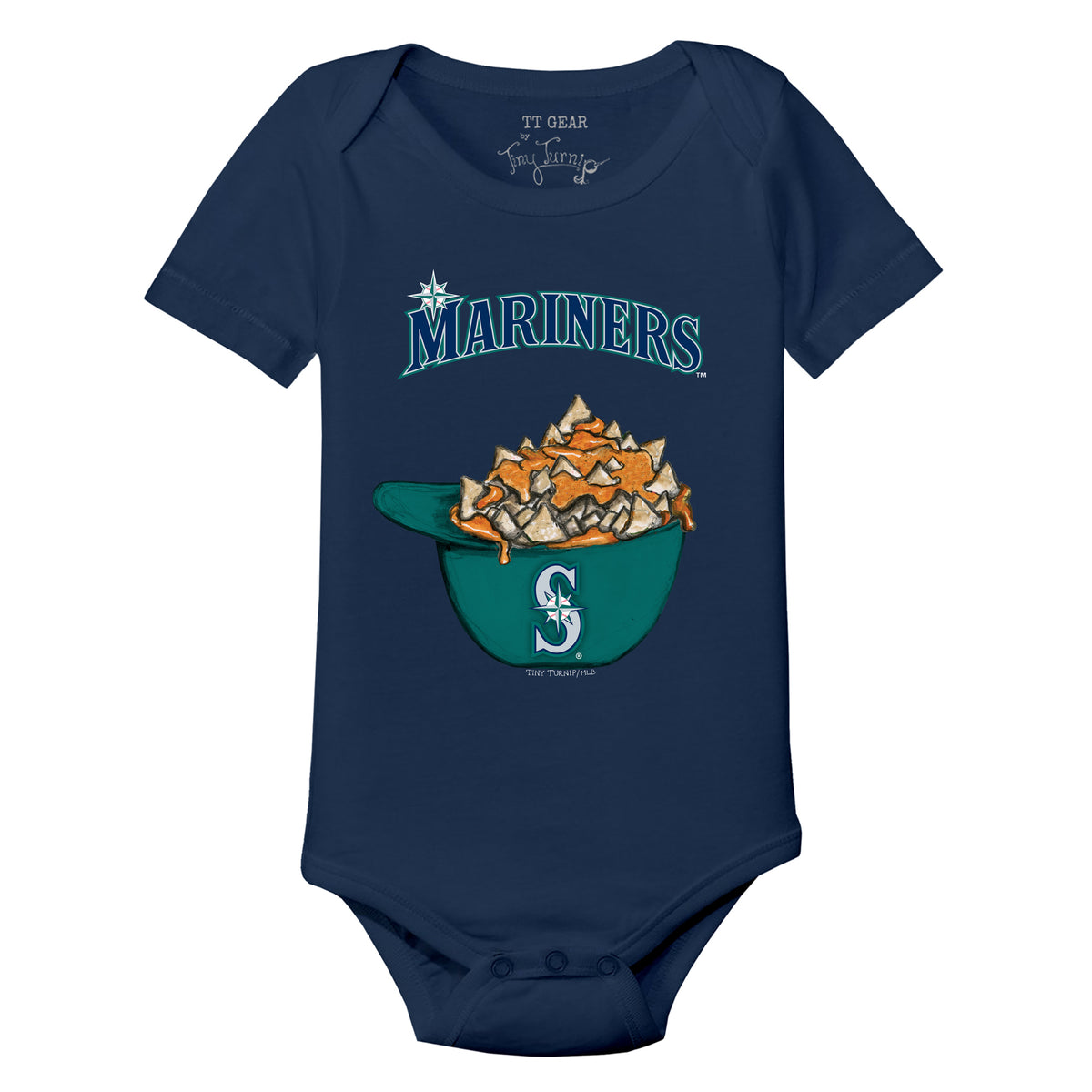 Seattle Mariners Nacho Helmet Short Sleeve Snapper