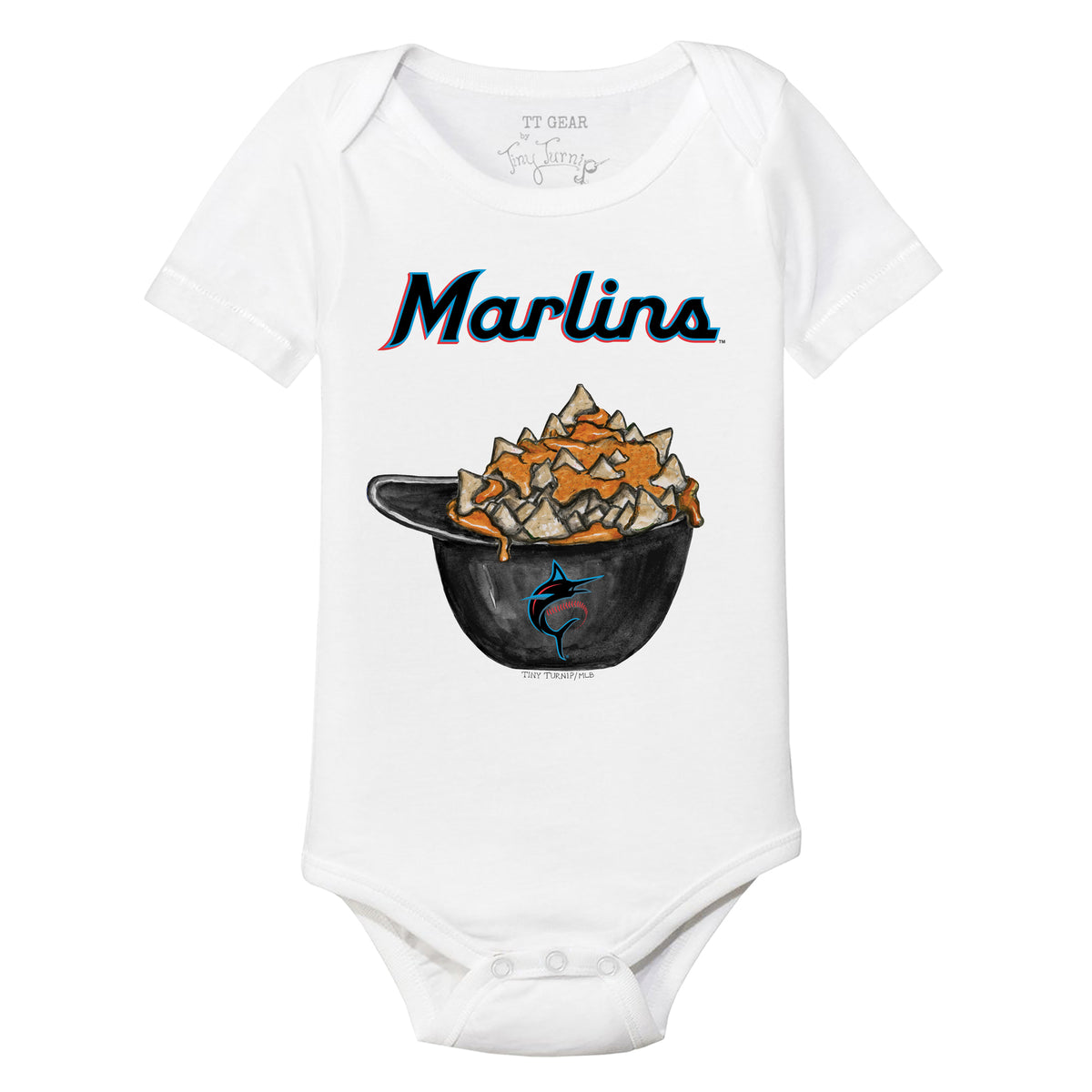 Miami Marlins Nacho Helmet Short Sleeve Snapper