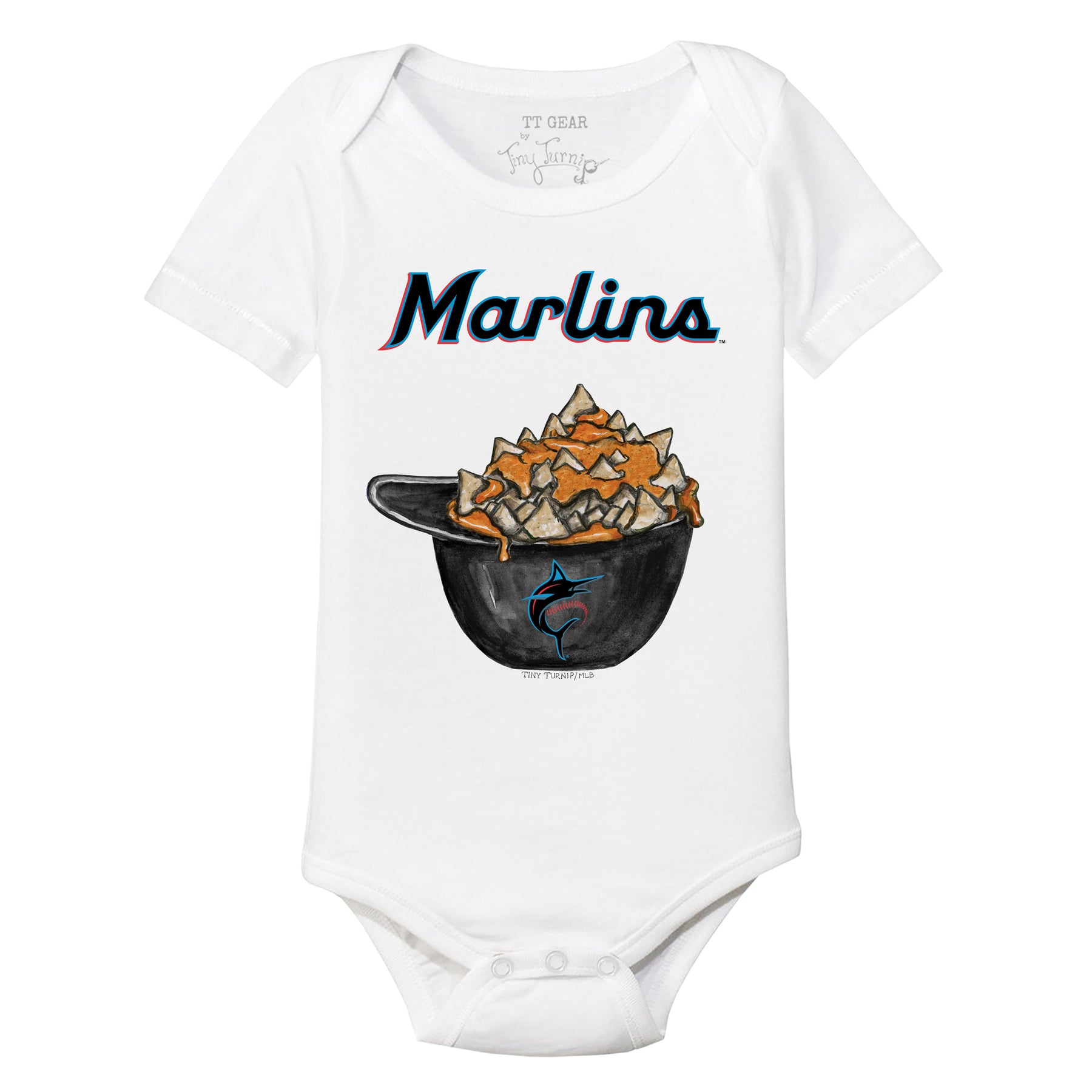 Miami Marlins Nacho Helmet Short Sleeve Snapper