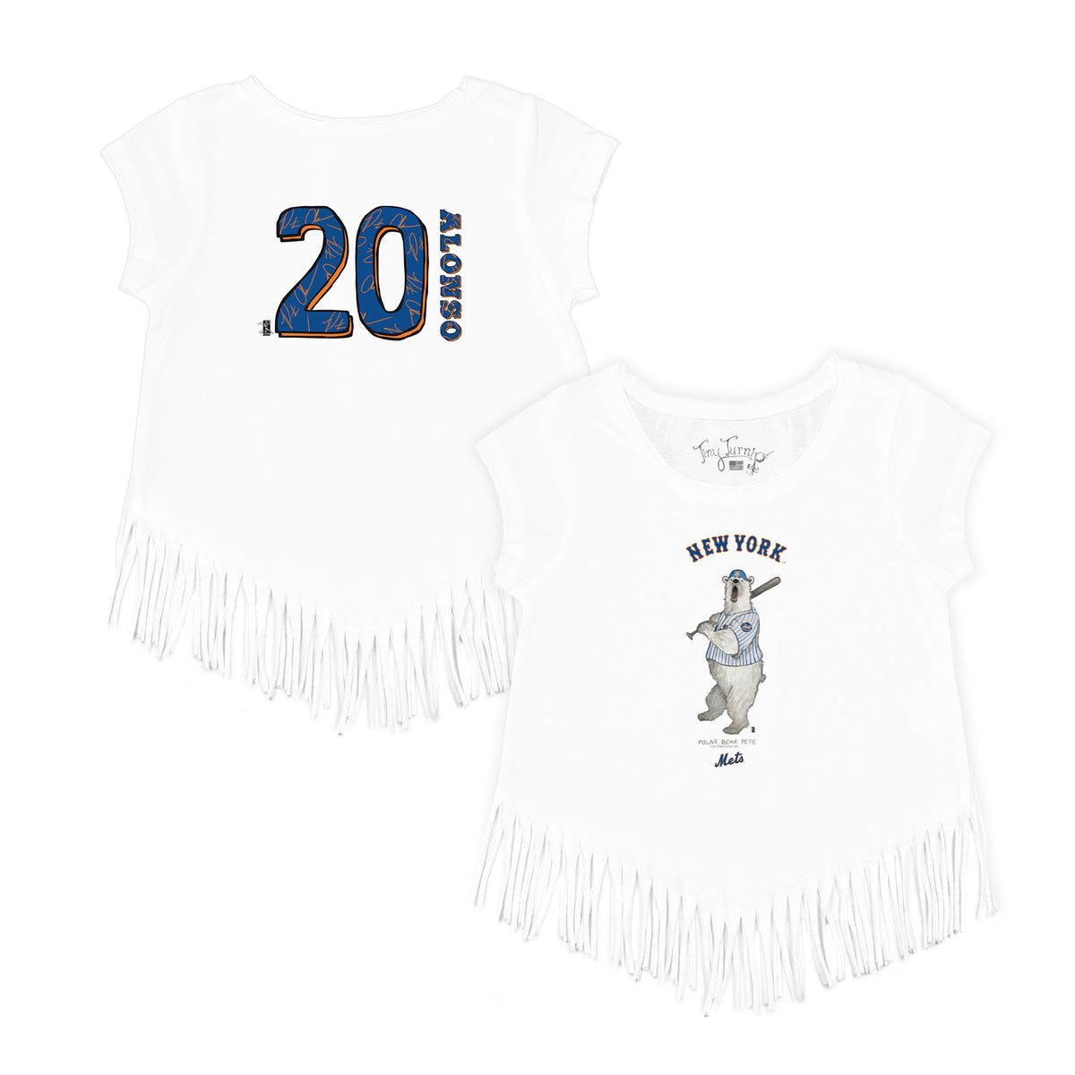 New York Mets Pete Alonso "Polar Bear Pete" Fringe Tee