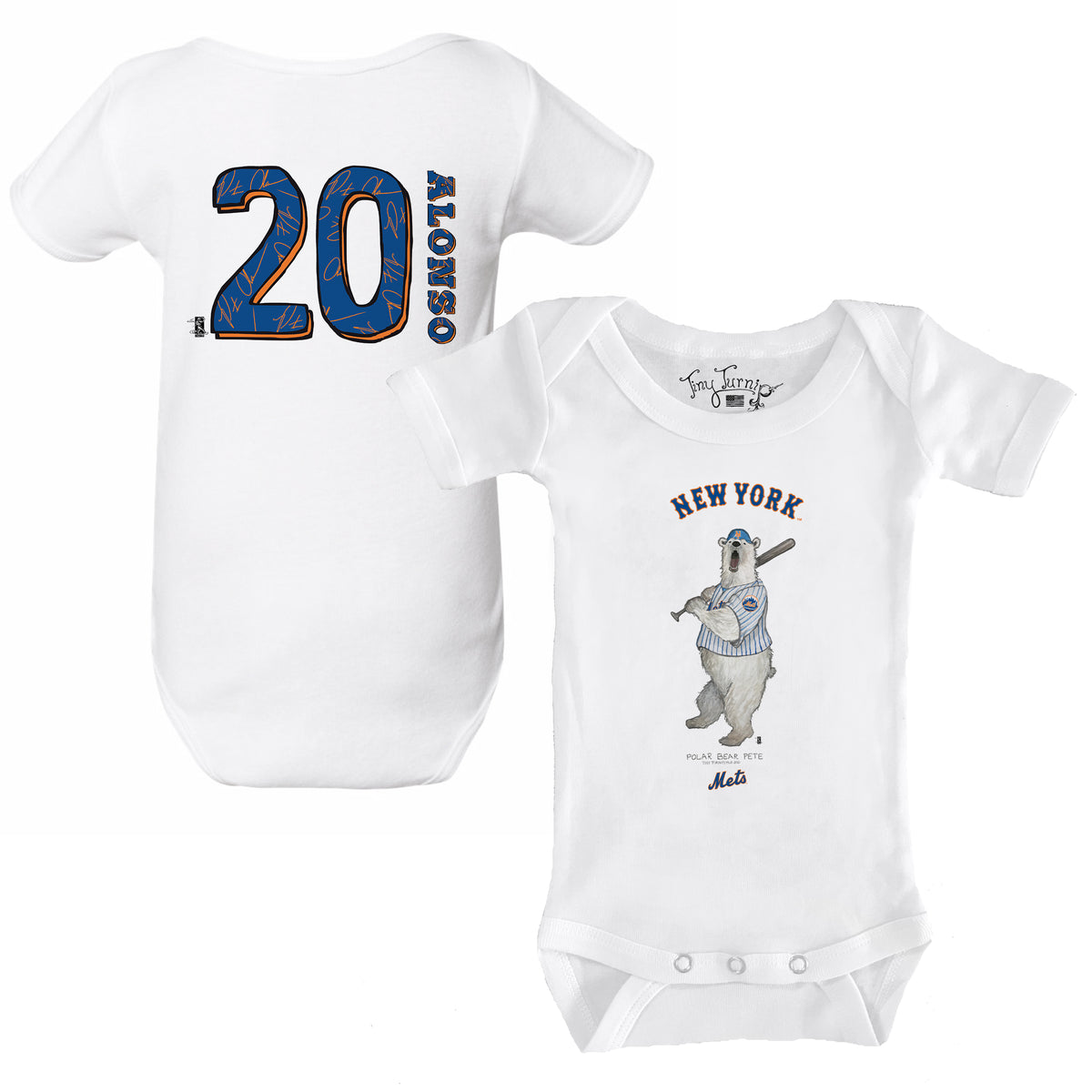 New York Mets Pete Alonso "Polar Bear Pete" Short Sleeve Snapper