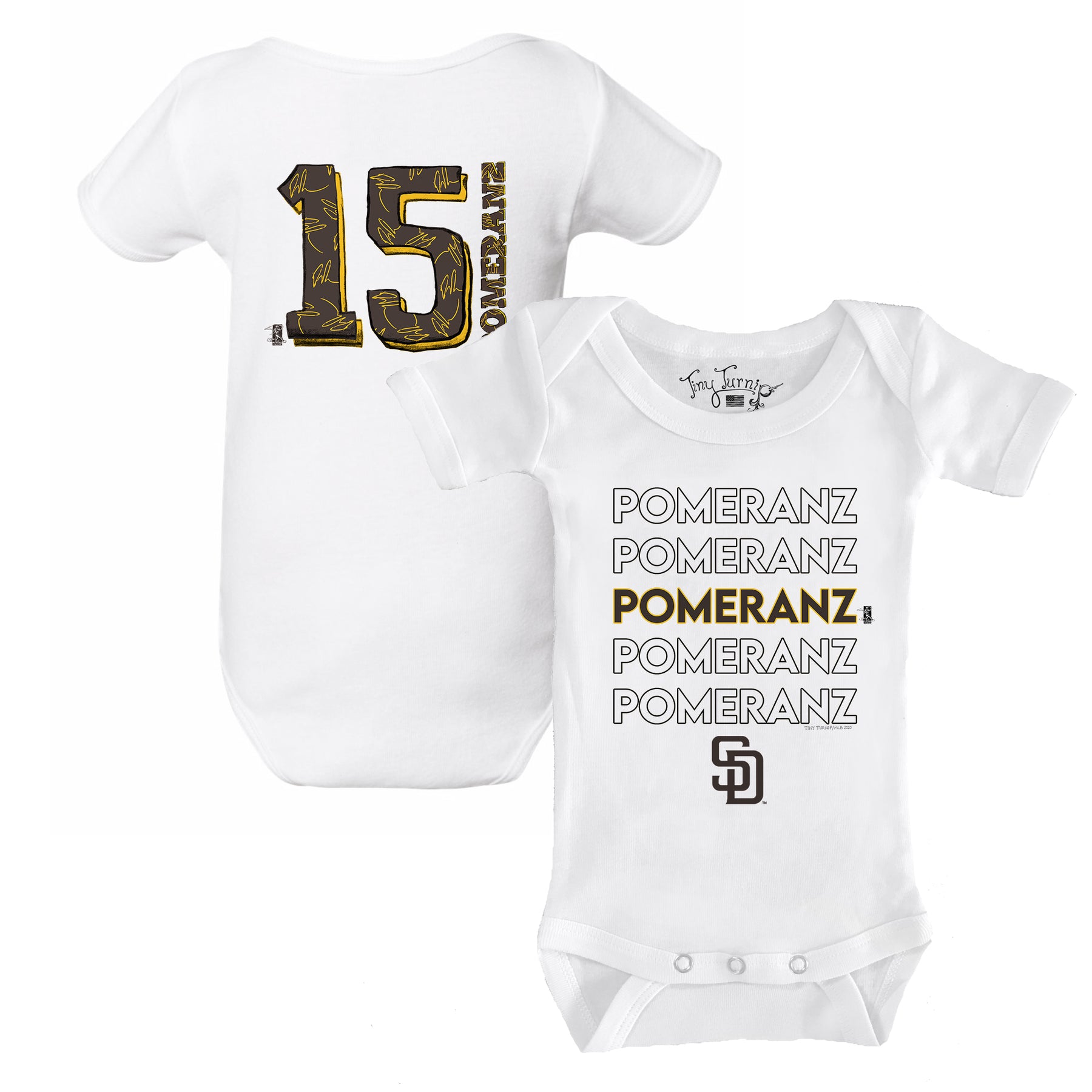 San Diego Padres Drew Pomeranz Stacked Short Sleeve Snapper