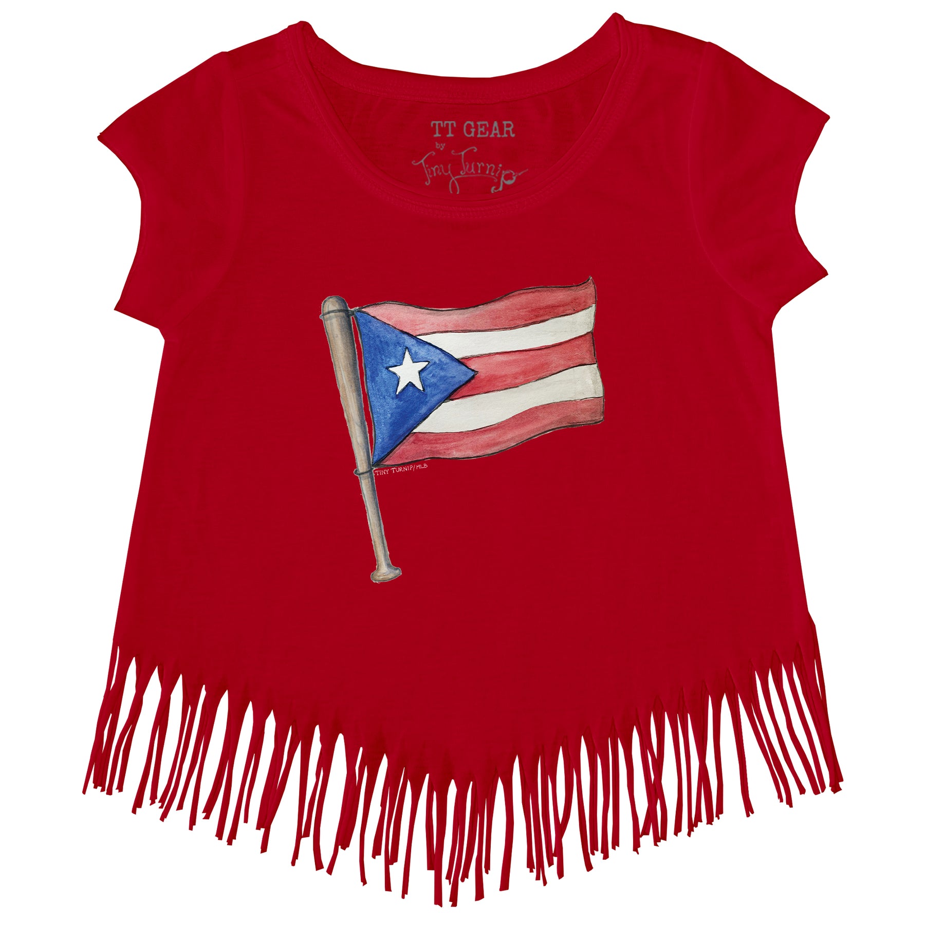 VIP International Baseball Tournament Country Flag Bat Fringe Tee