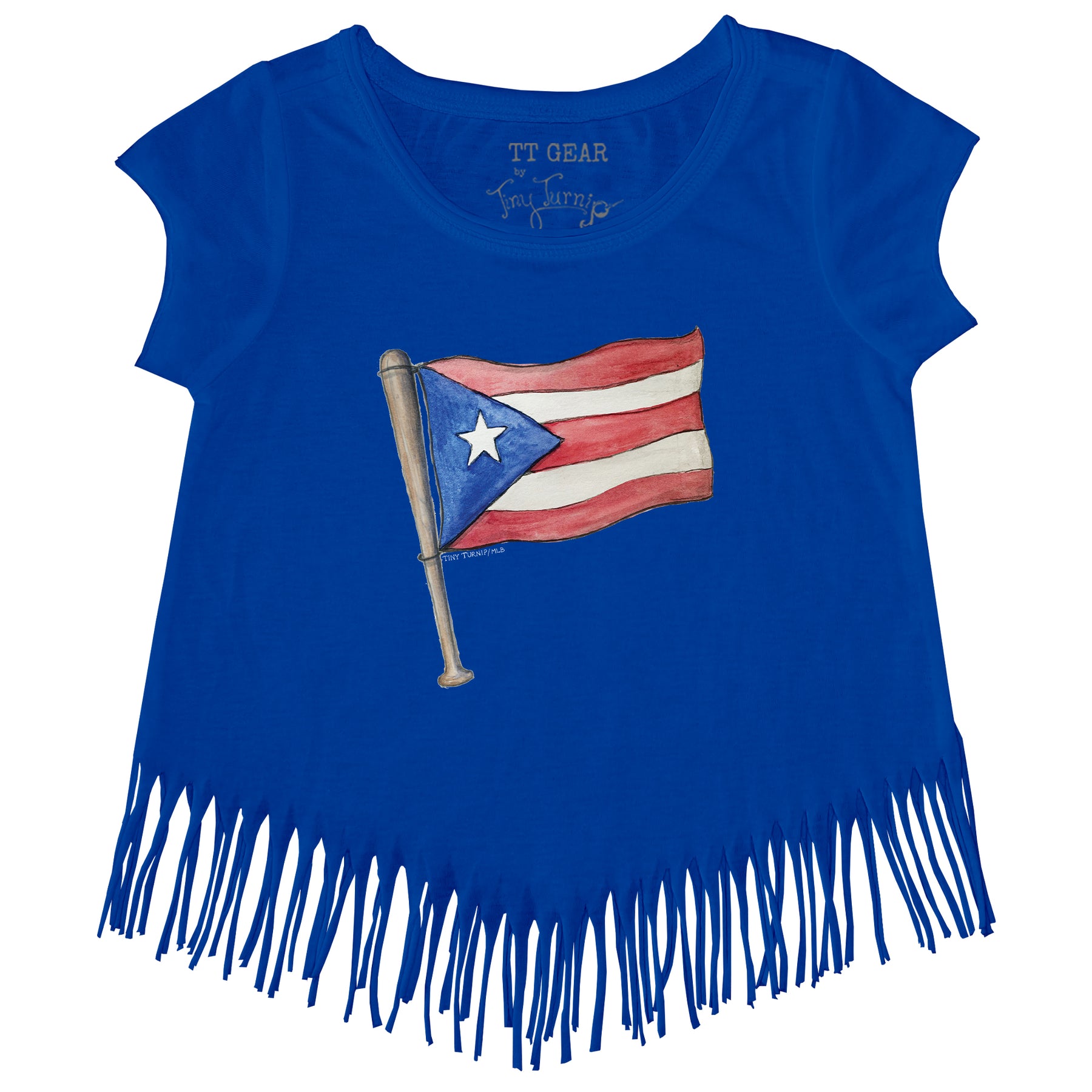 VIP International Baseball Tournament Country Flag Bat Fringe Tee