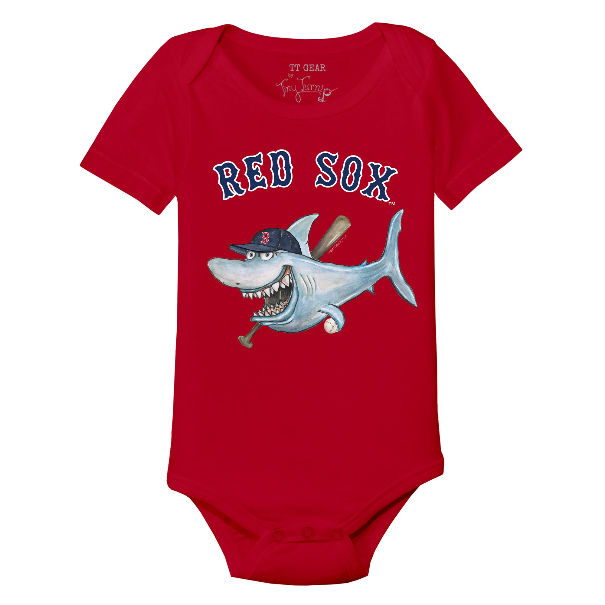 Infant Tiny Turnip Red Boston Sox Shark T-Shirt