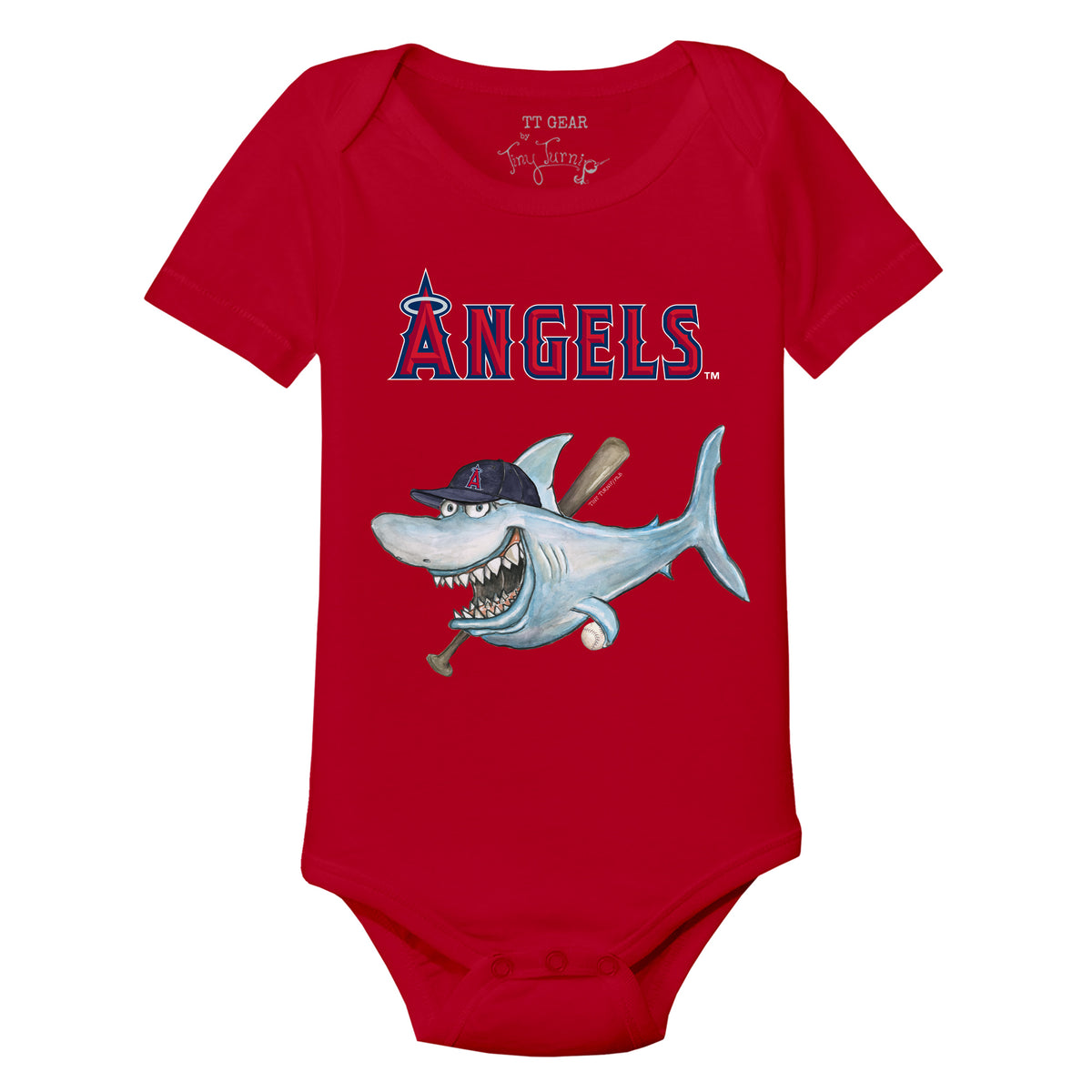 Los Angeles Angels Shark Short Sleeve Snapper