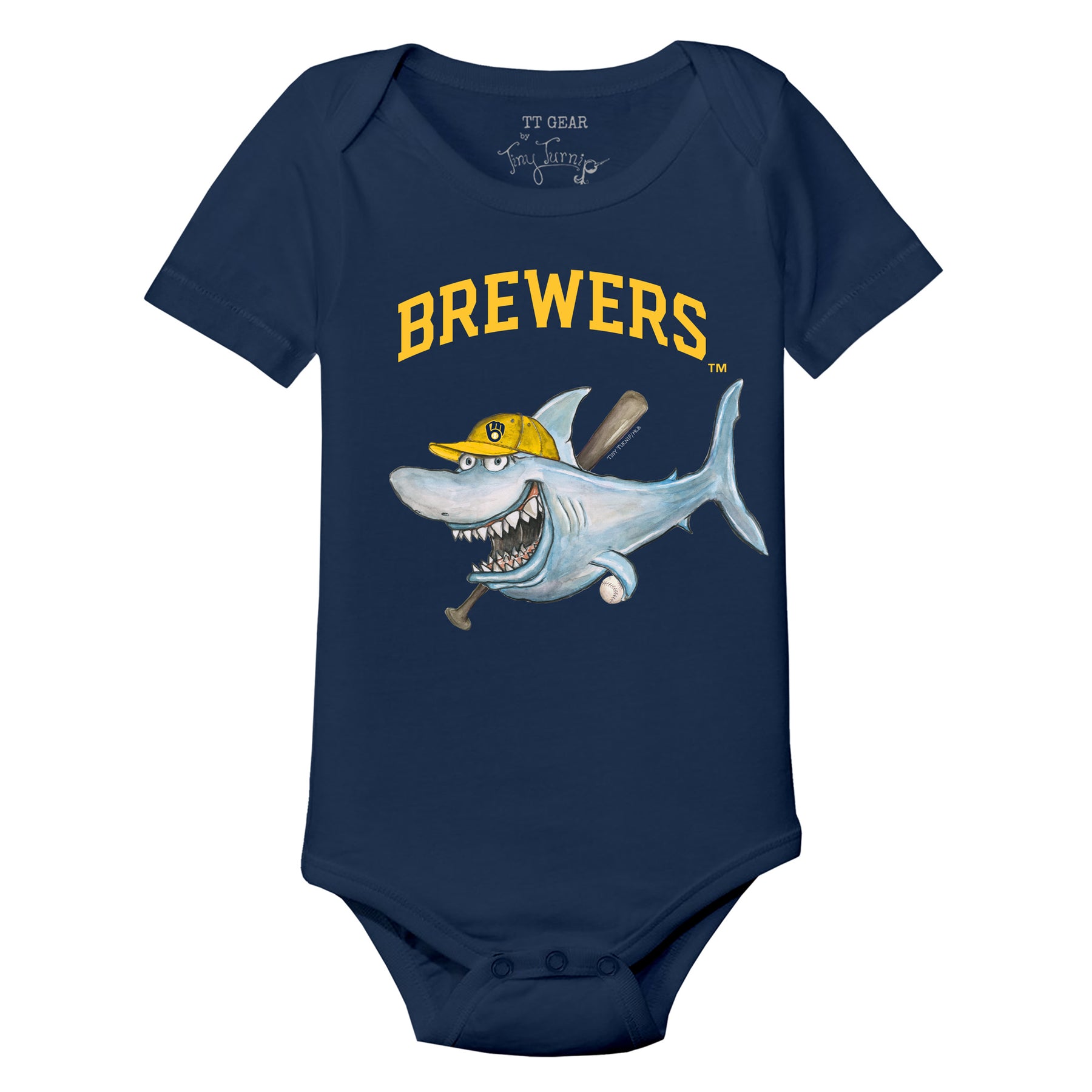 Milwaukee Brewers Shark Short Sleeve Snapper