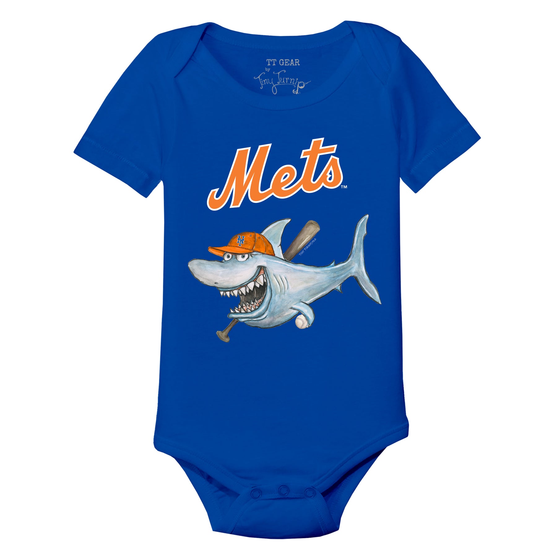 New York Mets Shark Short Sleeve Snapper