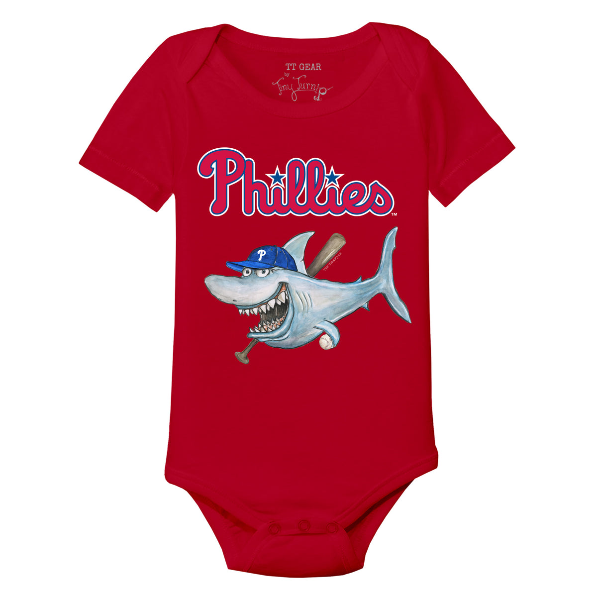 Philadelphia Phillies Shark Short Sleeve Snapper