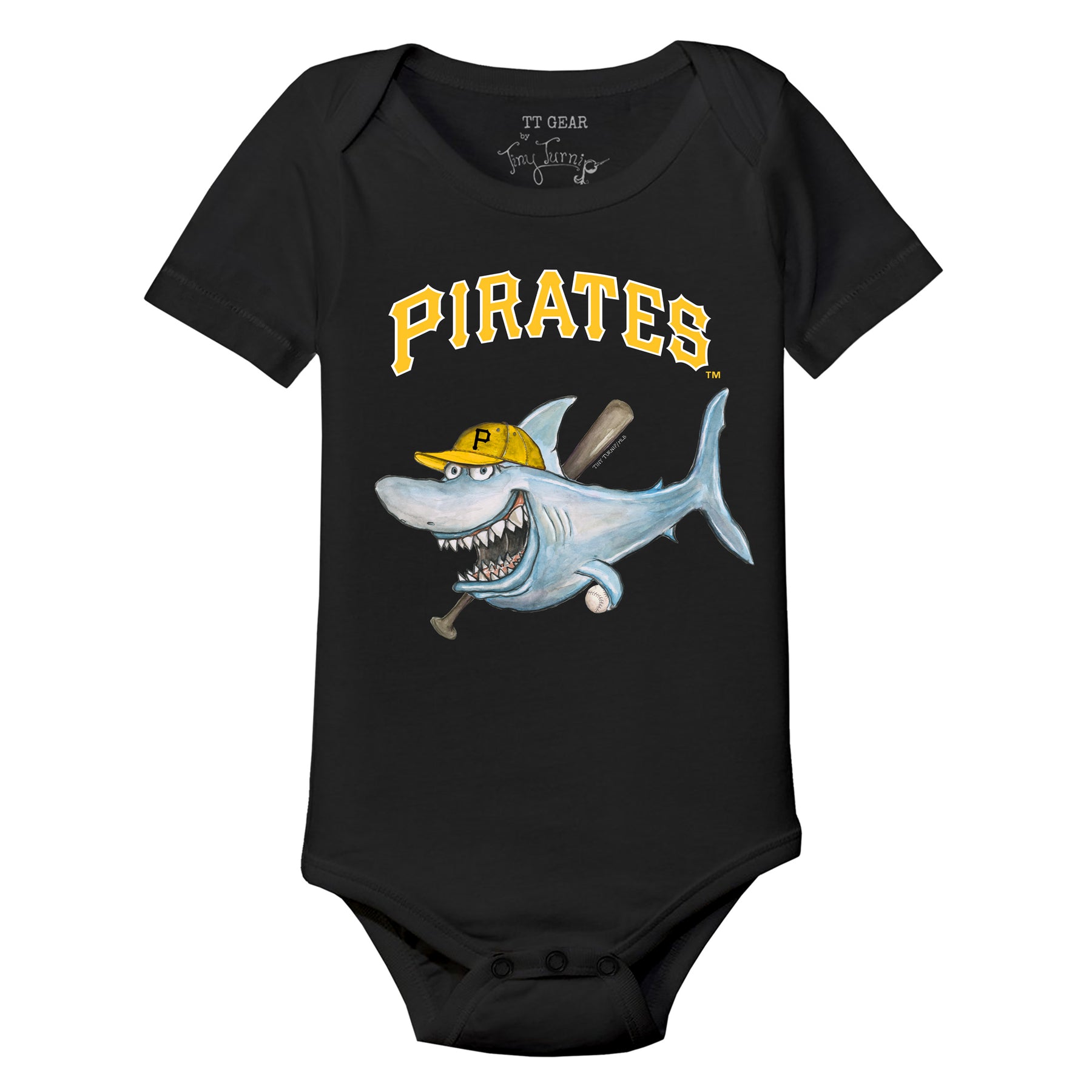 Pittsburgh Pirates Shark Short Sleeve Snapper