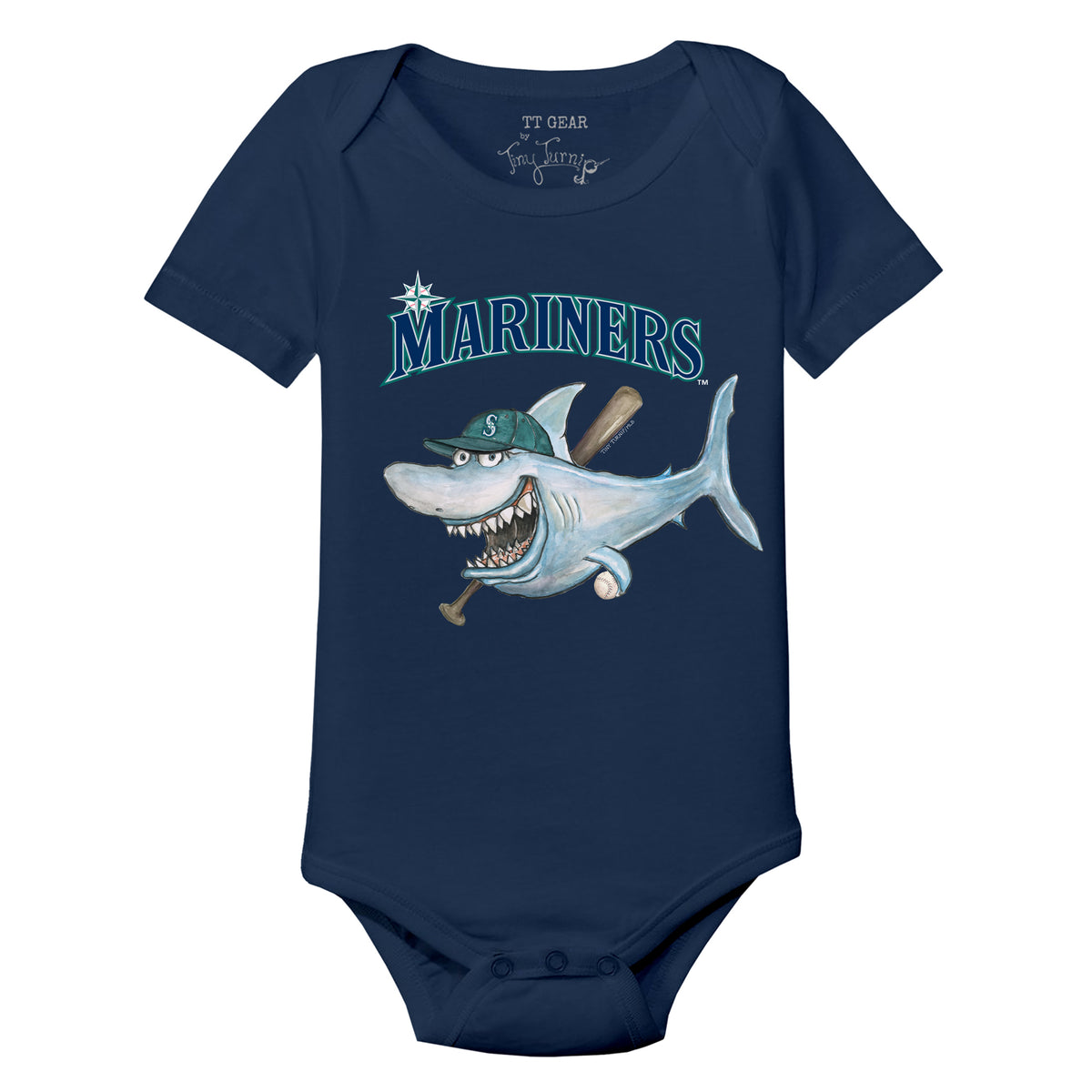 Seattle Mariners Shark Short Sleeve Snapper