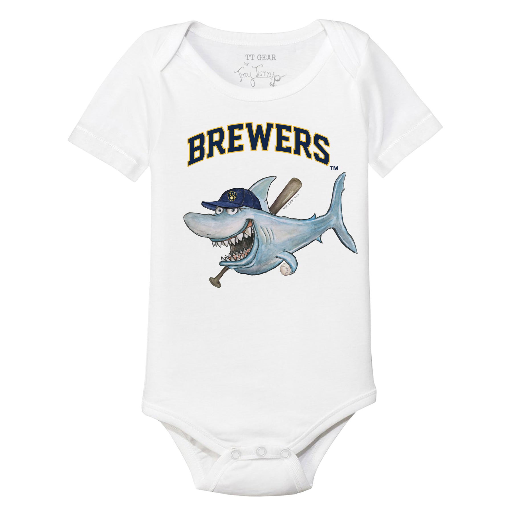 Milwaukee Brewers Shark Short Sleeve Snapper