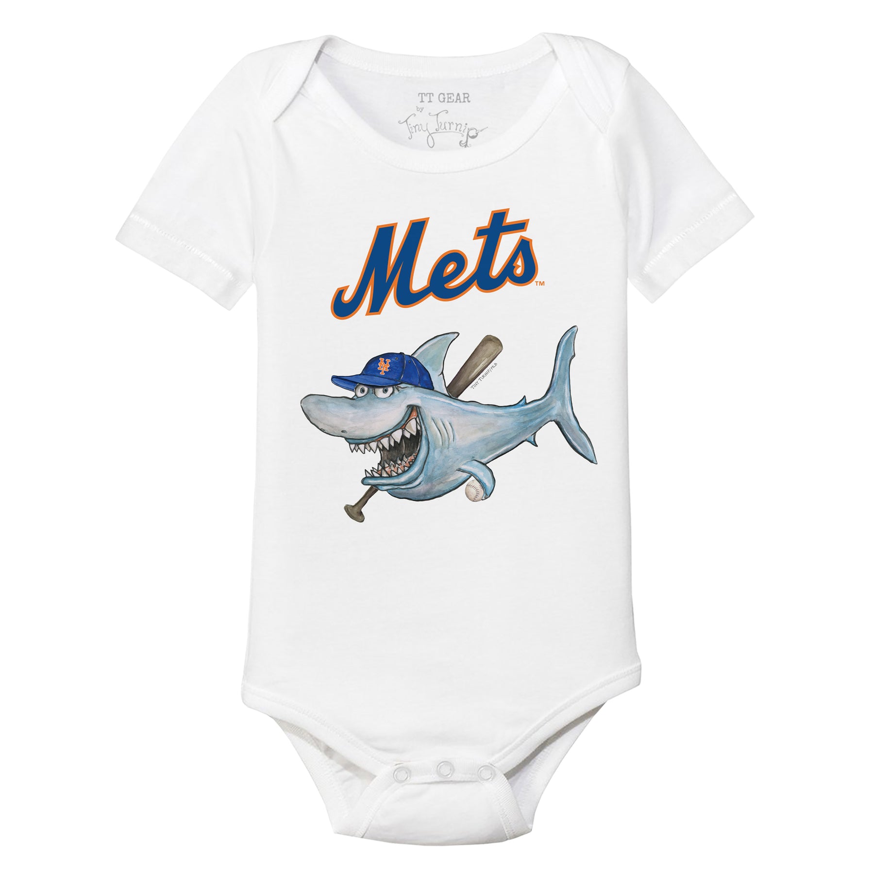 New York Mets Shark Short Sleeve Snapper