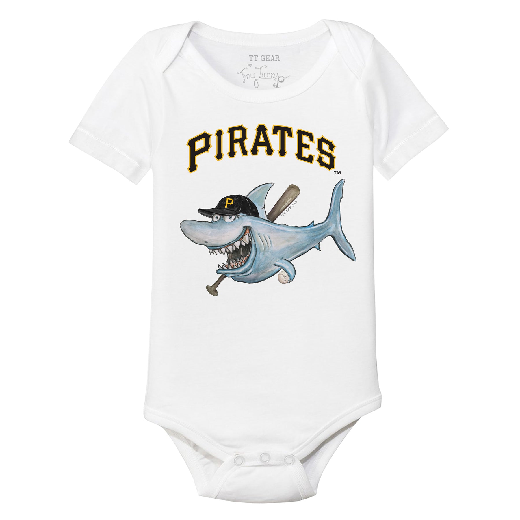 Pittsburgh Pirates Shark Short Sleeve Snapper