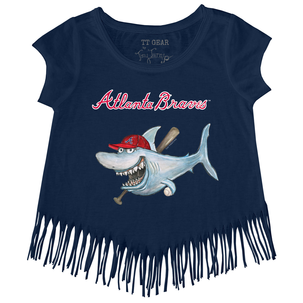 Atlanta Braves Shark Fringe Tee