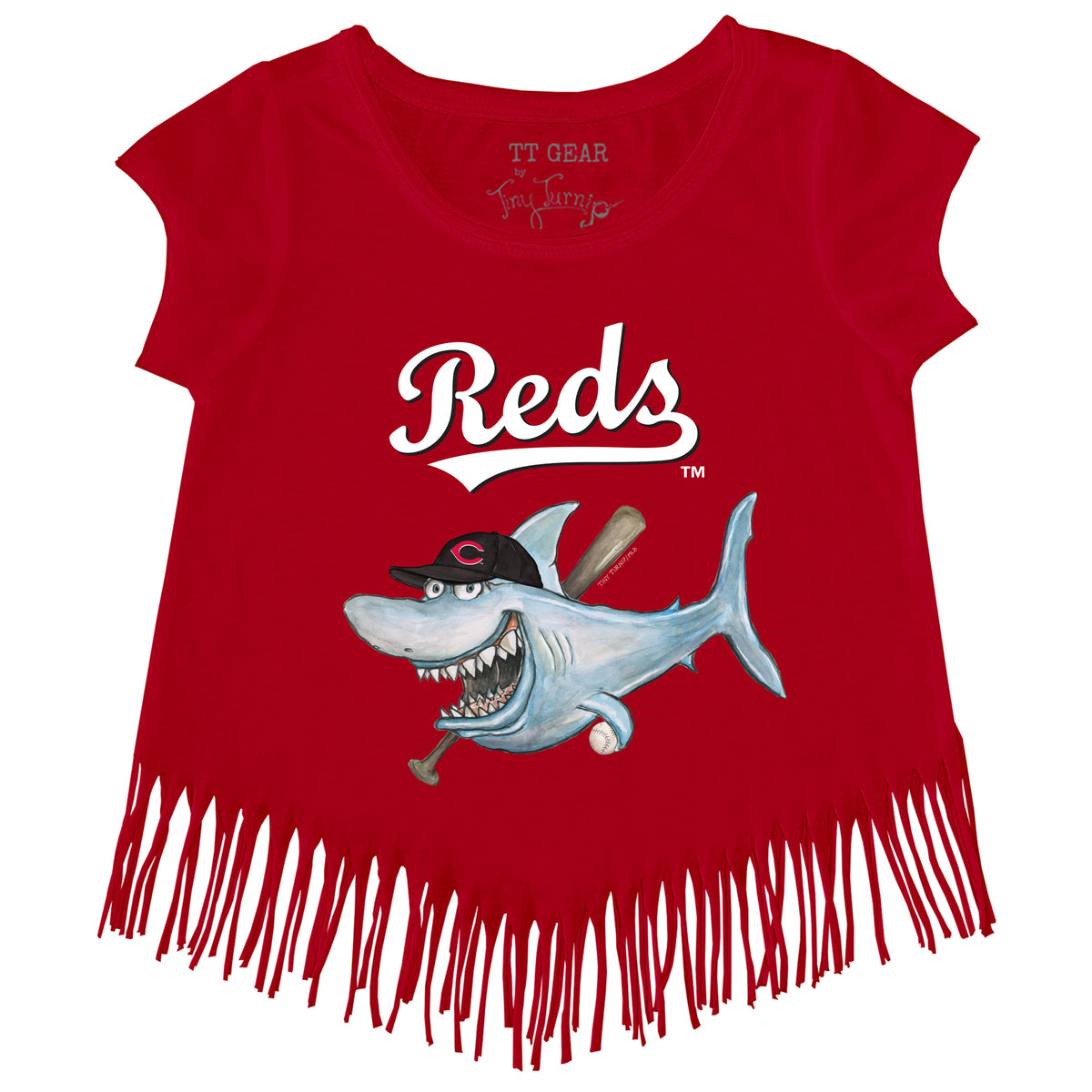 Cincinnati Reds Shark Fringe Tee