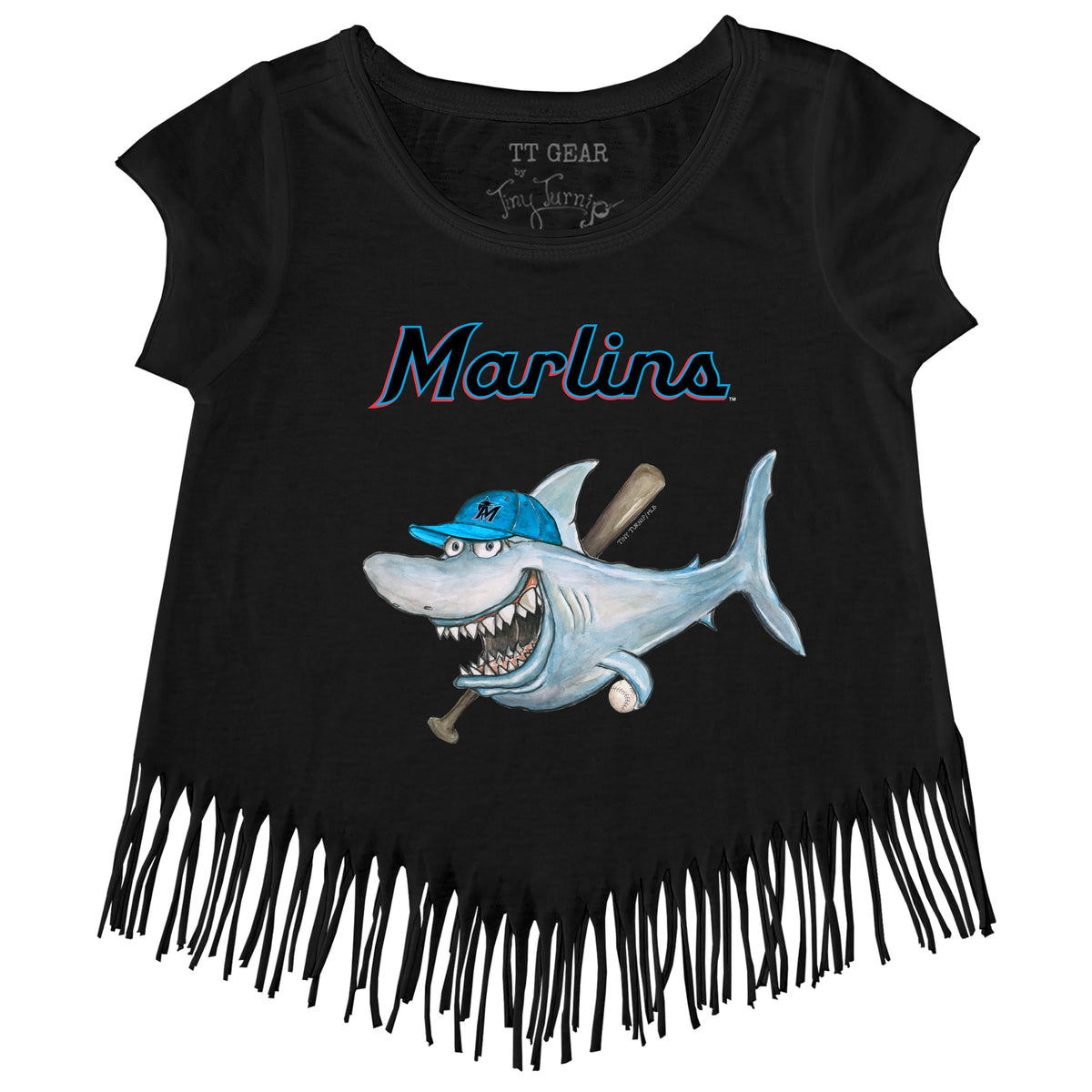 Miami Marlins Shark Fringe Tee