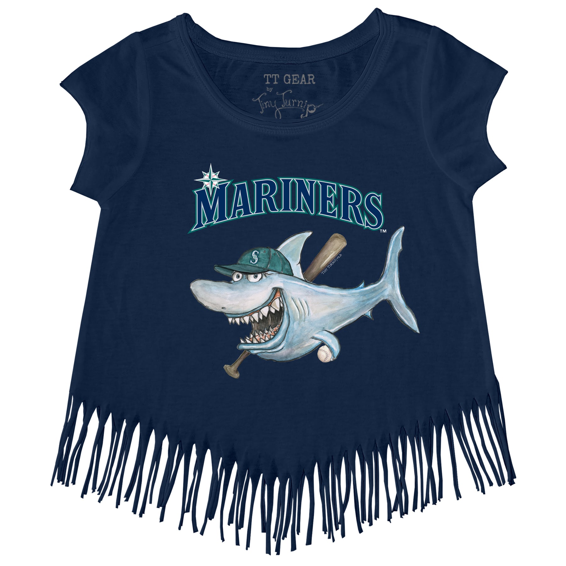 Seattle Mariners Shark Fringe Tee