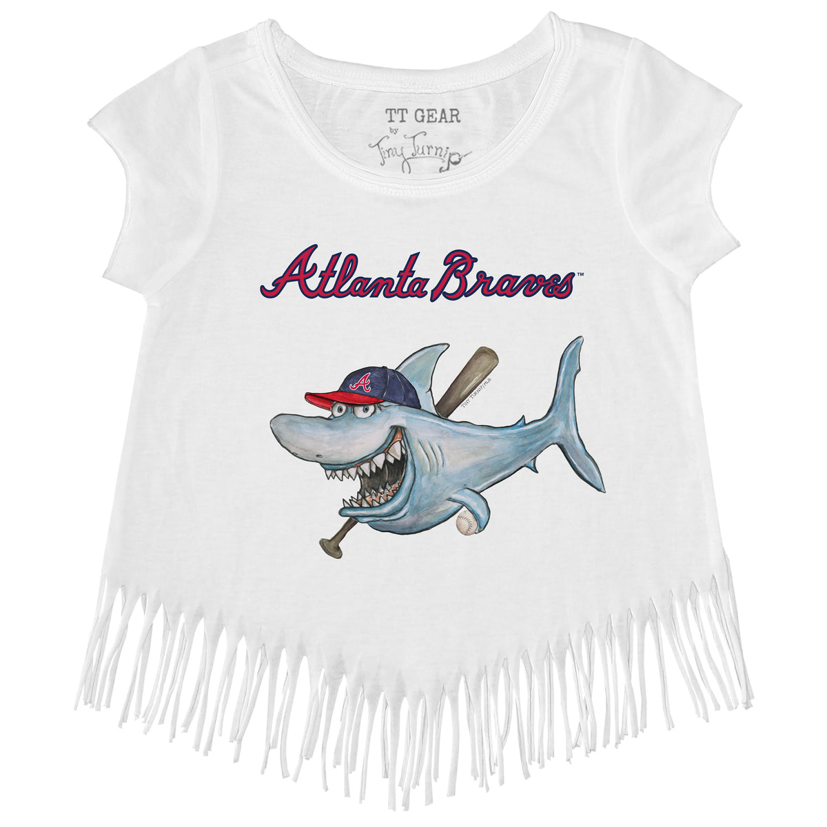 Atlanta Braves Shark Fringe Tee