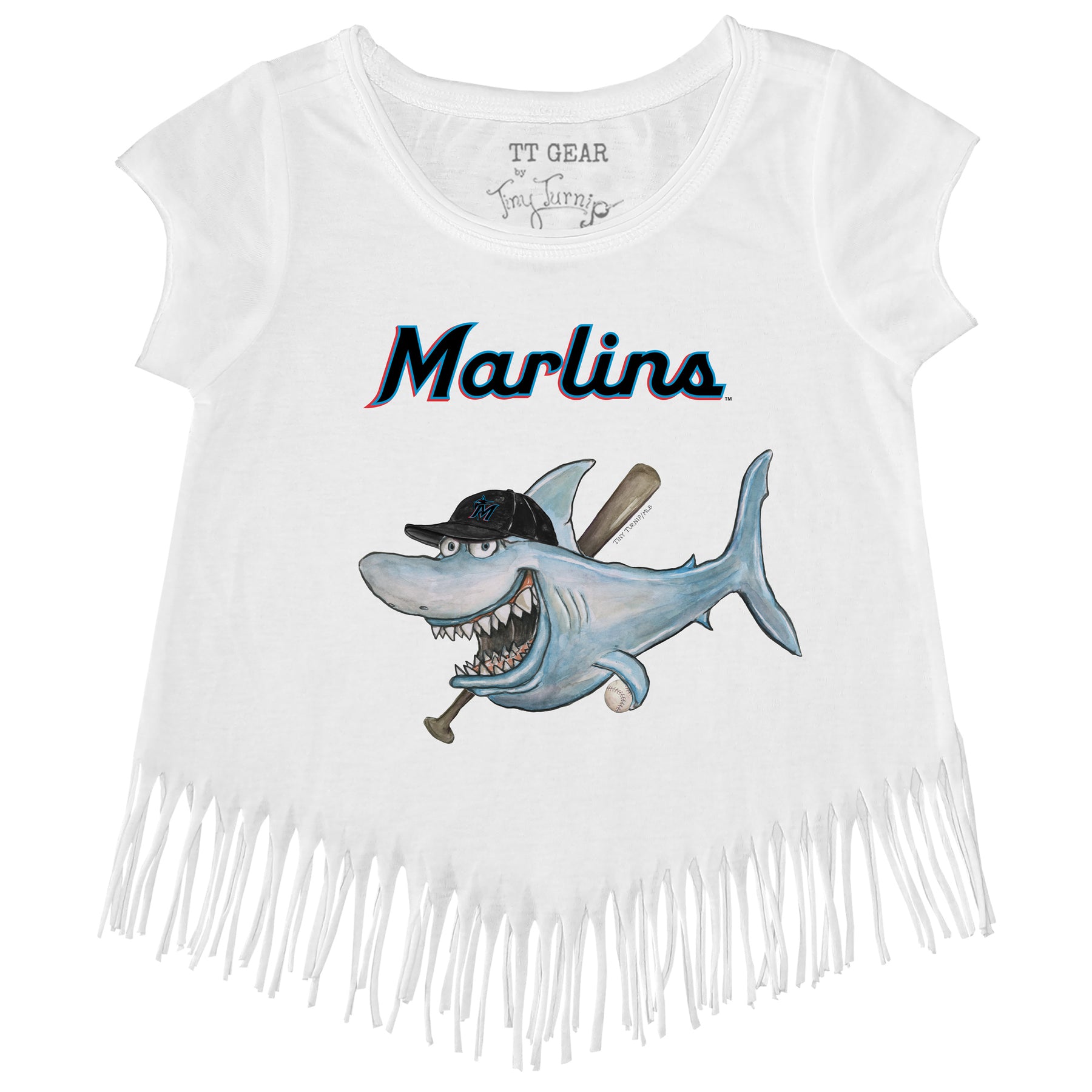 Miami Marlins Shark Fringe Tee