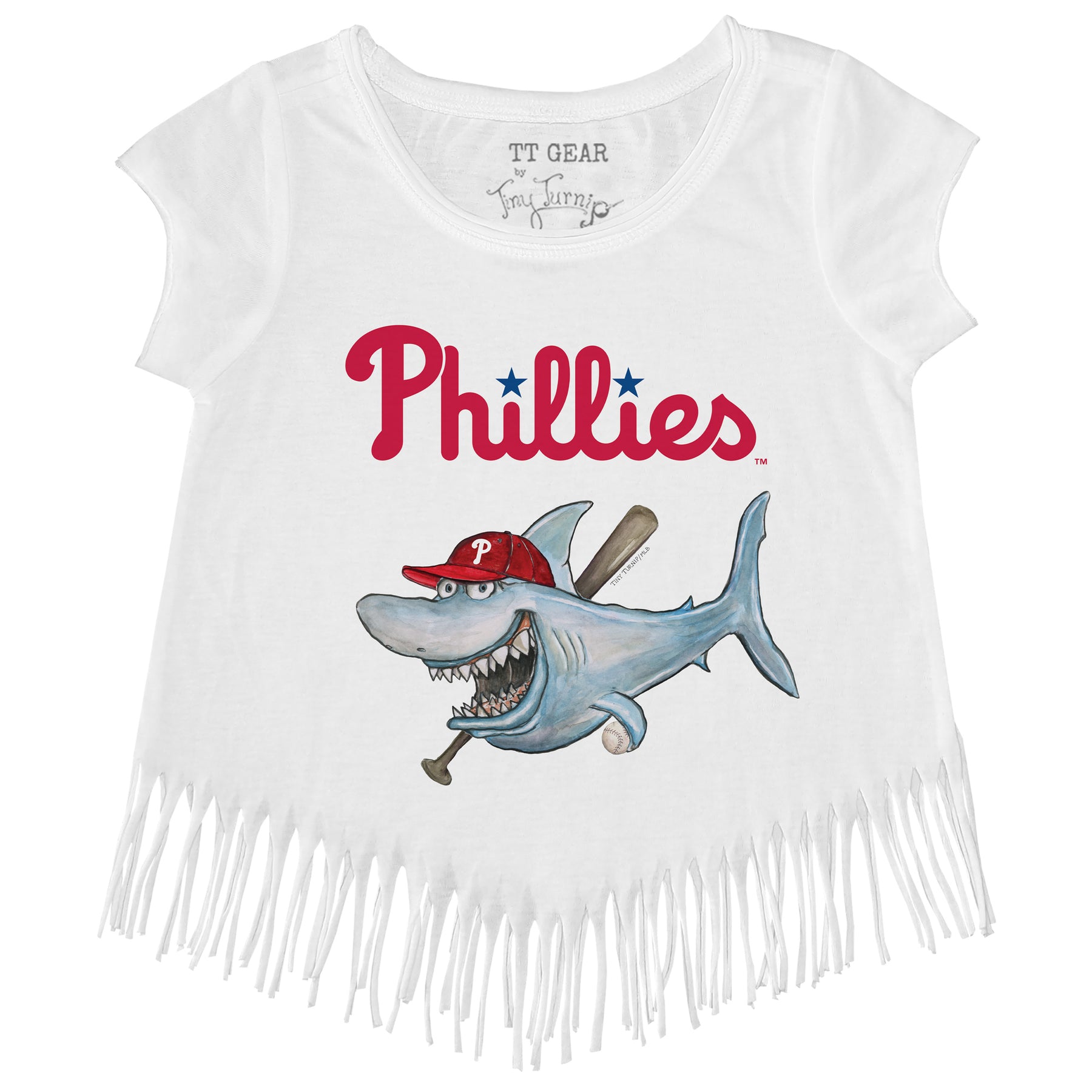 Philadelphia Phillies Shark Fringe Tee