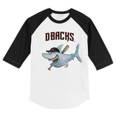 Arizona Diamondbacks Shark 3/4 Black Sleeve Raglan