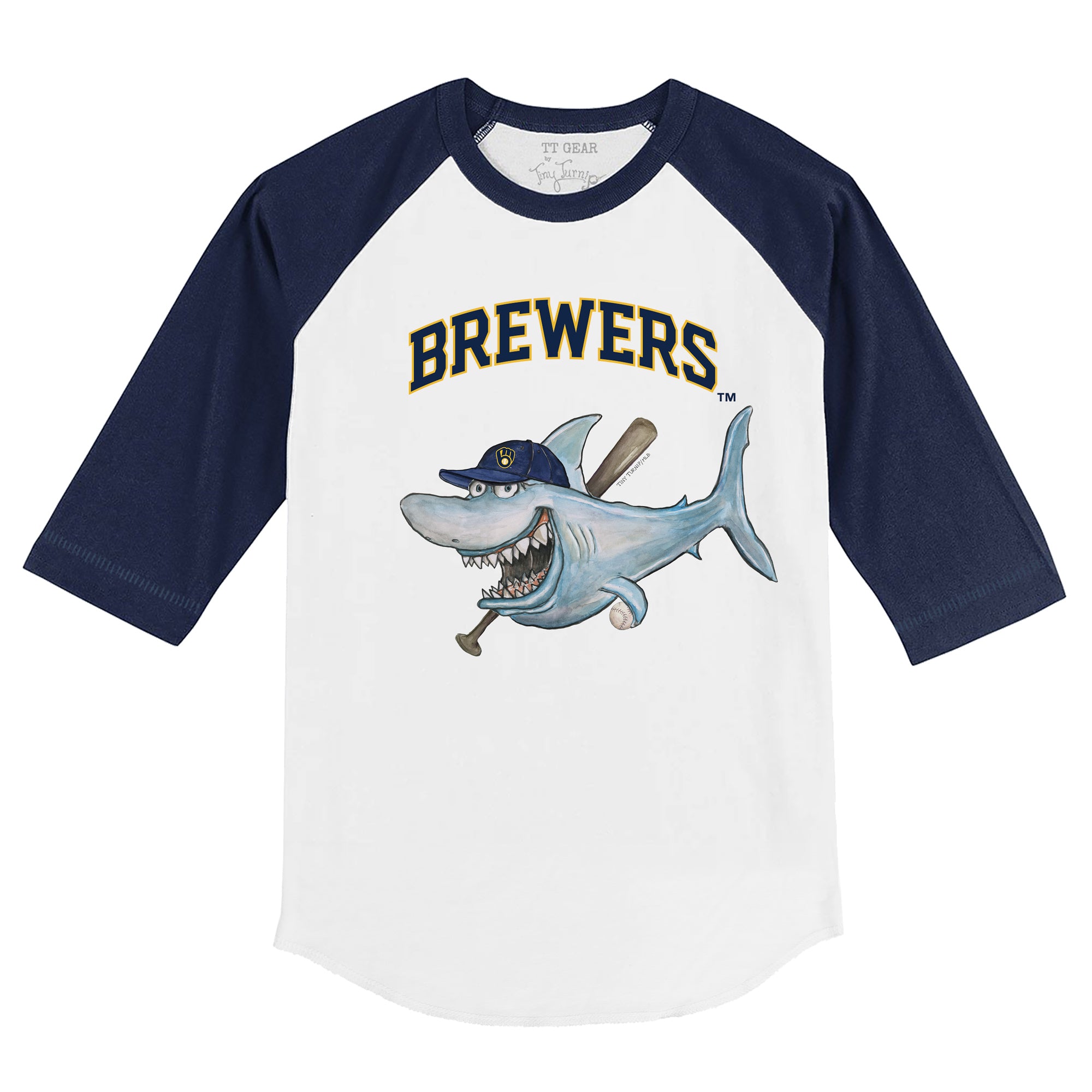 Lids Milwaukee Brewers Tiny Turnip Women's Babes 3/4-Sleeve Raglan