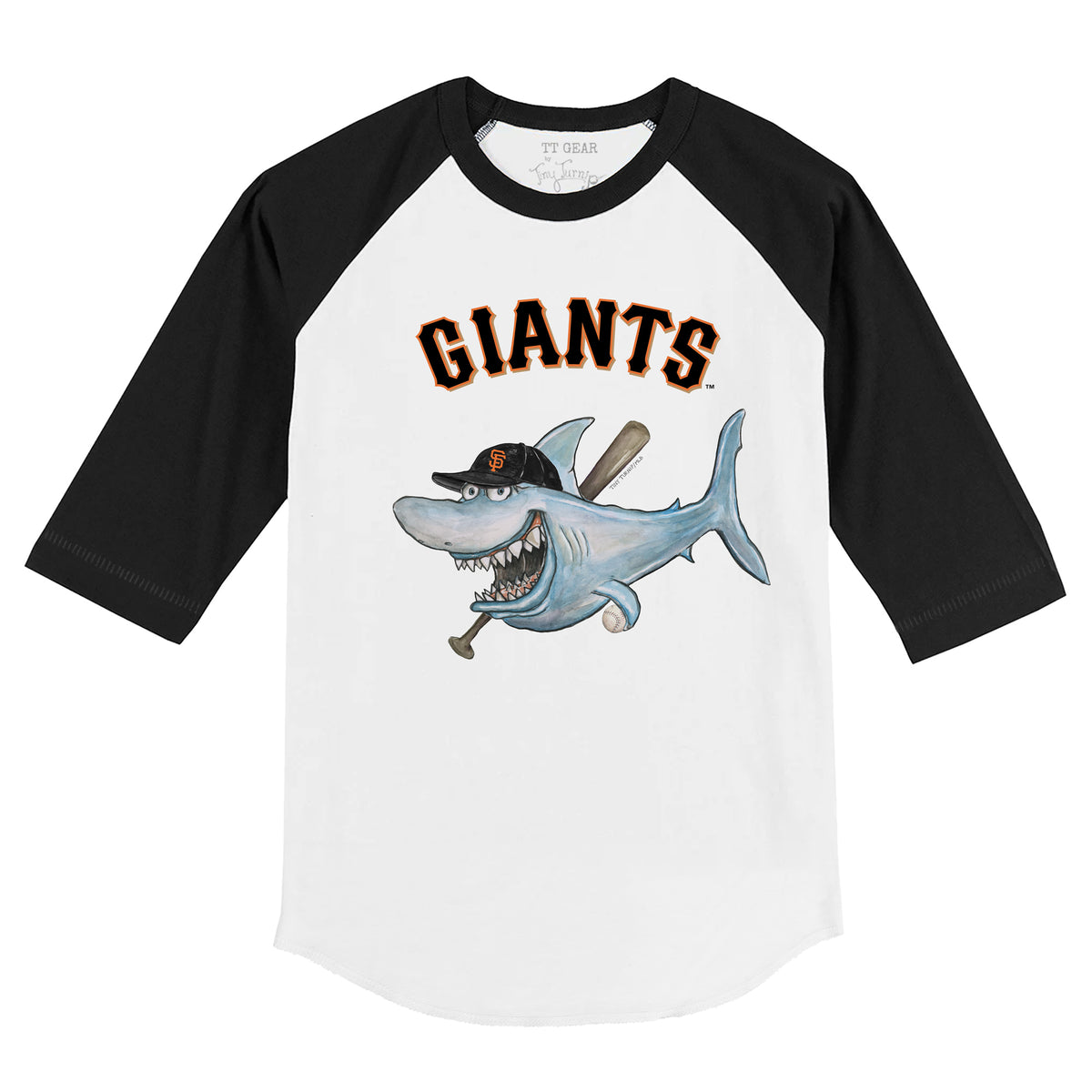 San Francisco Giants Shark 3/4 Black Sleeve Raglan